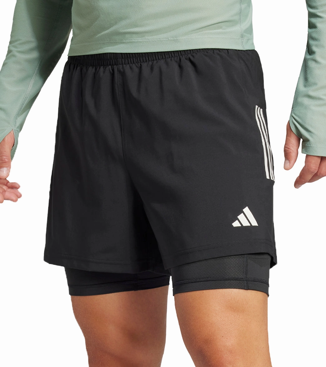 Professional athlete gear adidas Own The Run ClimaCool 2 In 1 Mens Running Shorts - Black