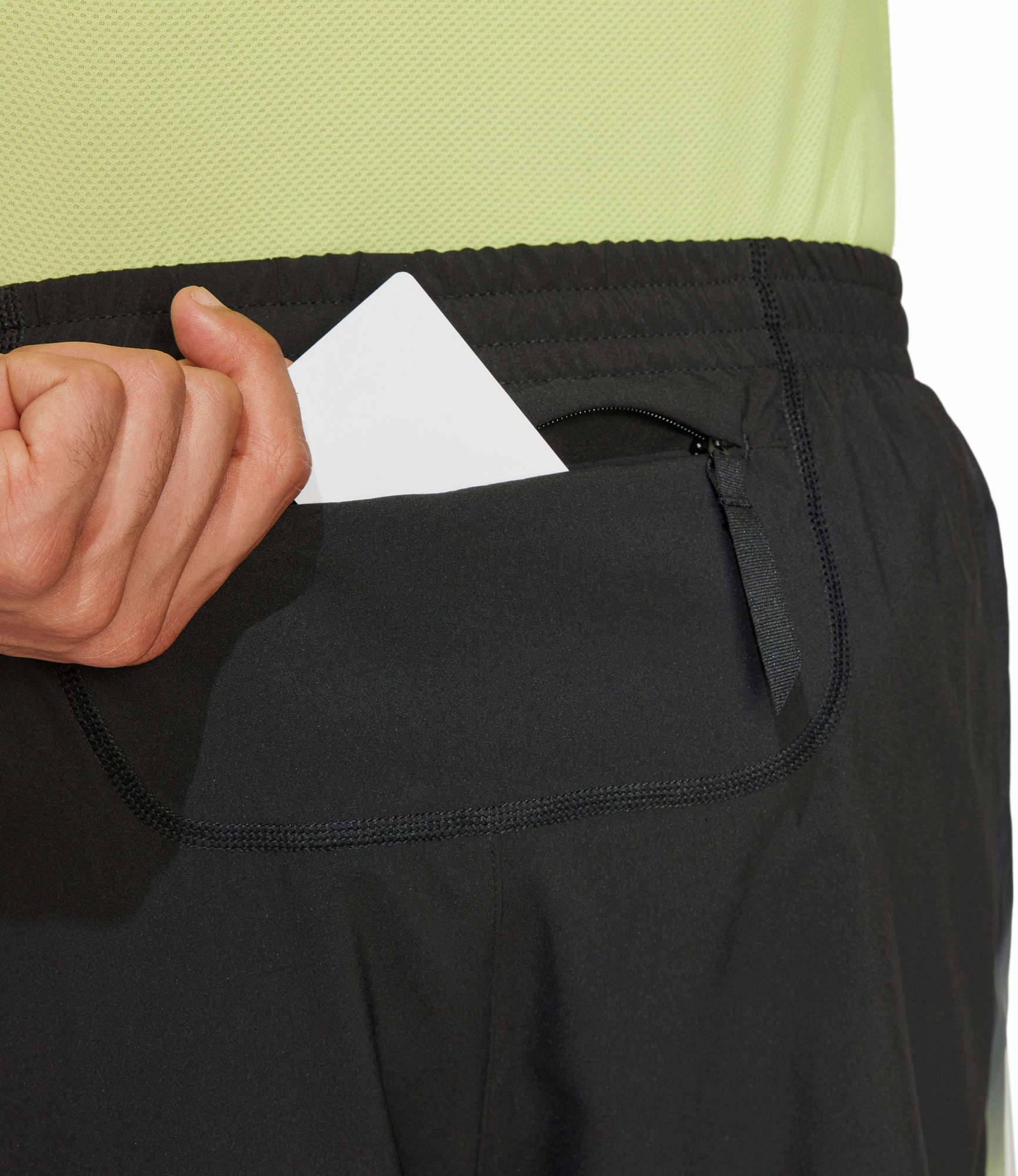 adidas Own The Run Colour Block 7 Inch Mens Running Shorts - Black Cotton Blend stretchy design