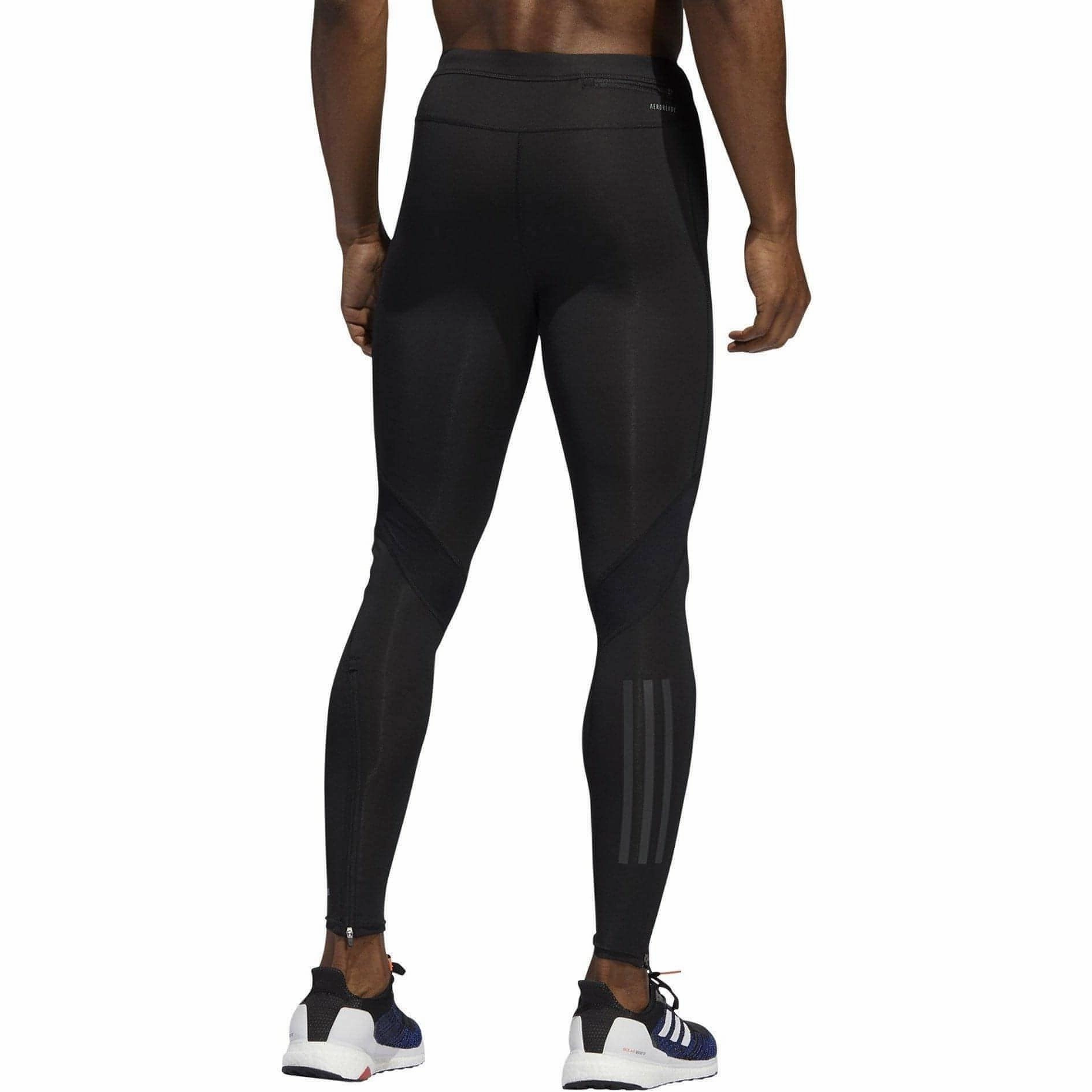 ironing adidas Own The Run Mens Long Running Tights - Black