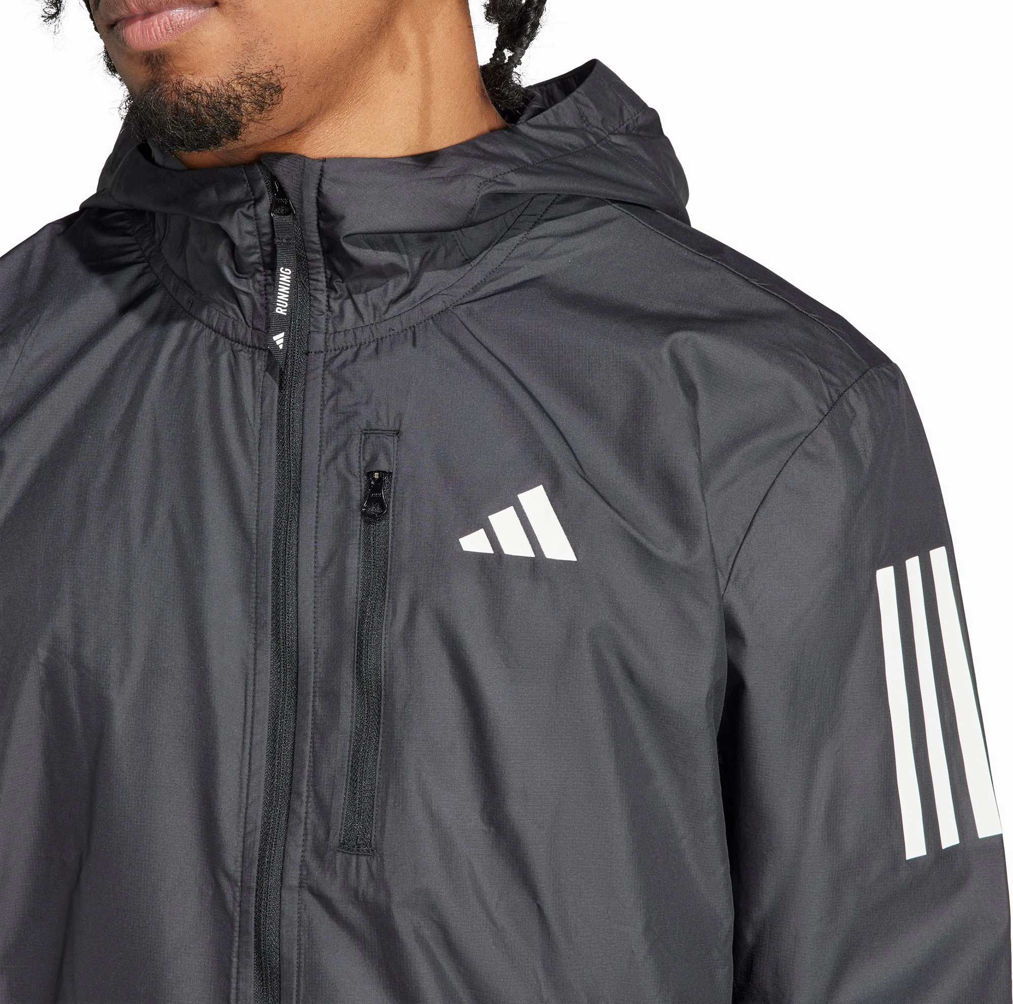 Sports Jacket Toothpaste adidas Own The Run Mens Running Jacket - Black