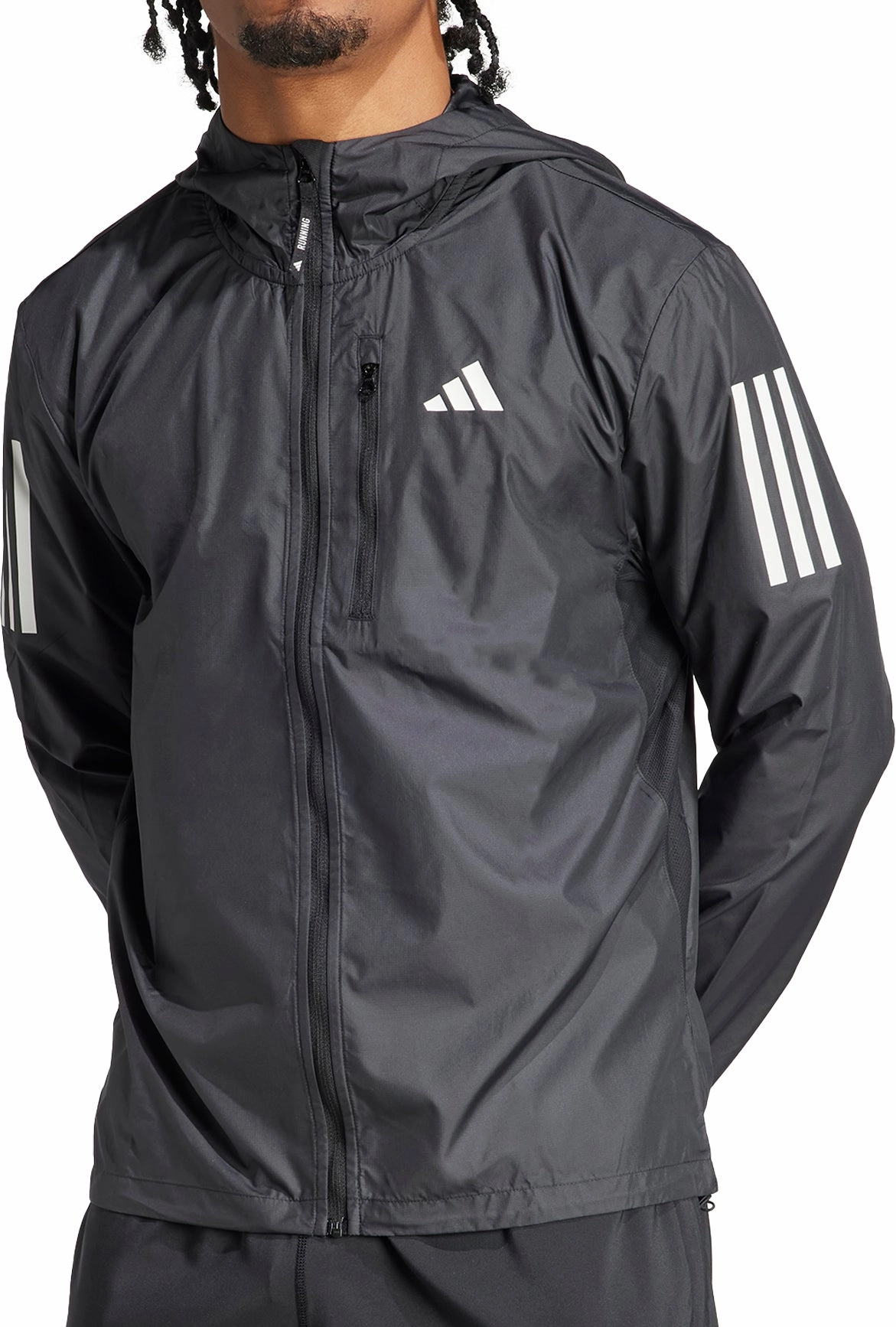 MultiPocketSystem Moisturizer adidas Own The Run Mens Running Jacket - Black