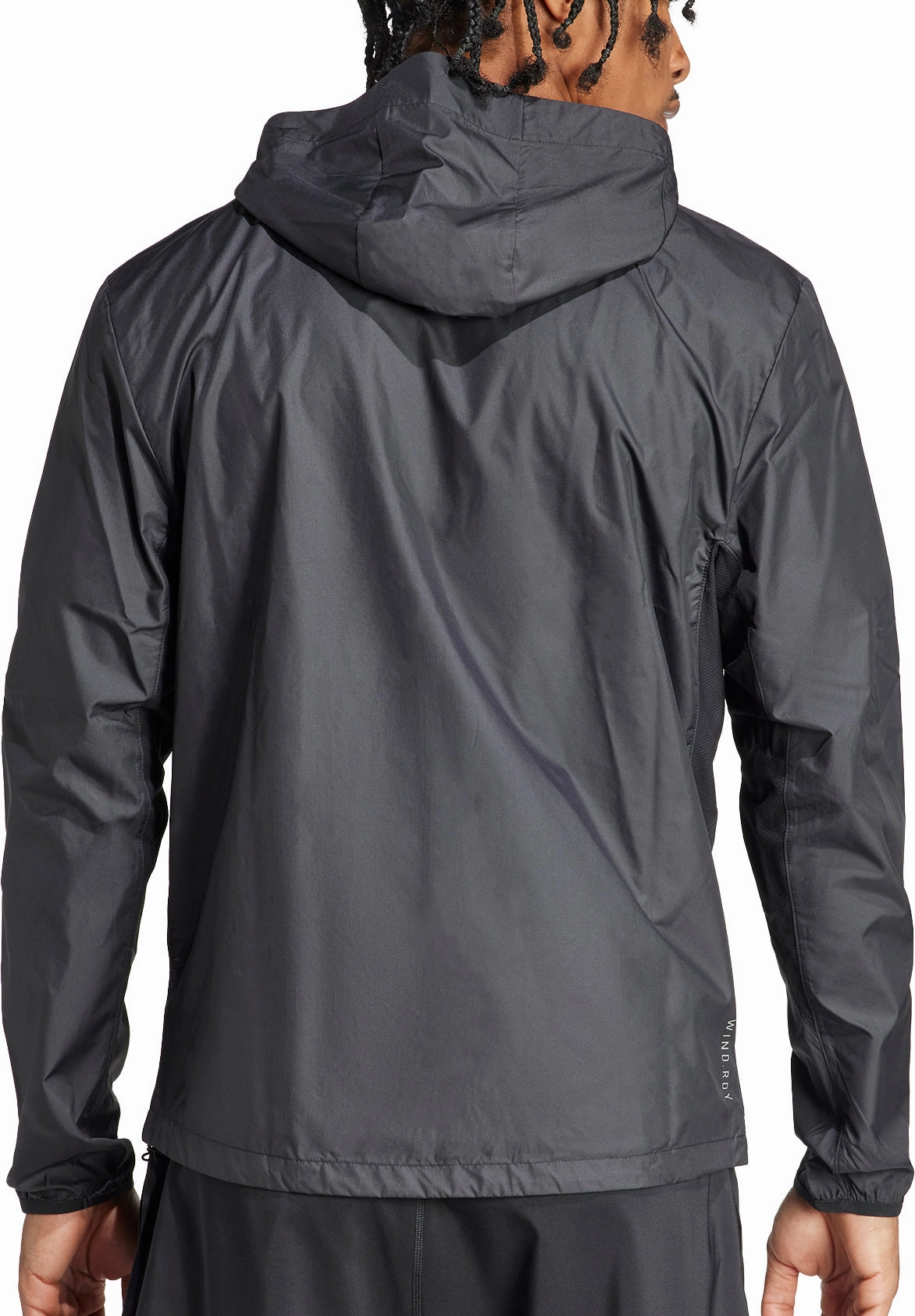 adidas Own The Run Mens Running Jacket - Black Core Vent Zones