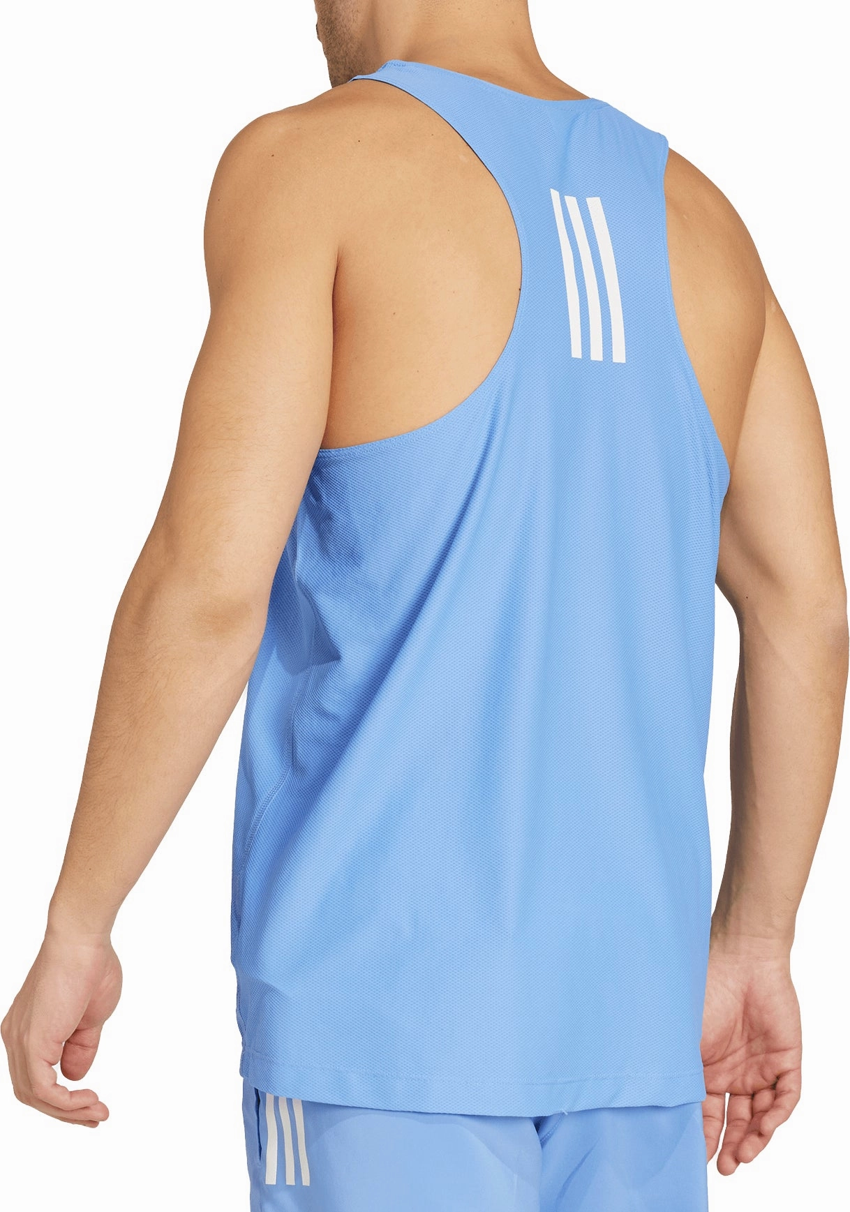 adidas Own The Run Mens Running Vest - Blue Ergonomic Tailoring Durable Cordura Reinforcement