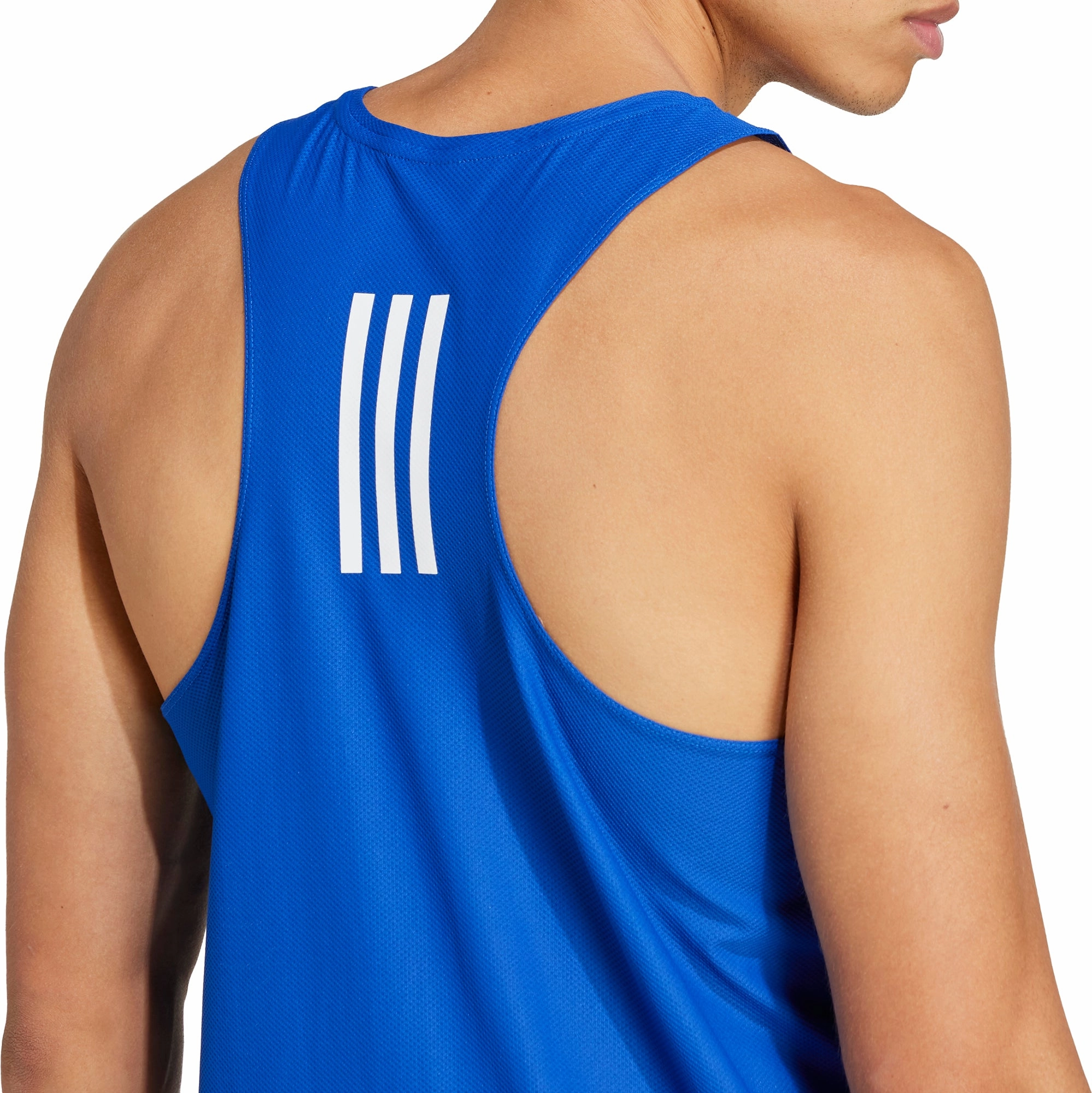 Noise Reduciting Fabric adidas Own The Run Mens Running Vest - Blue
