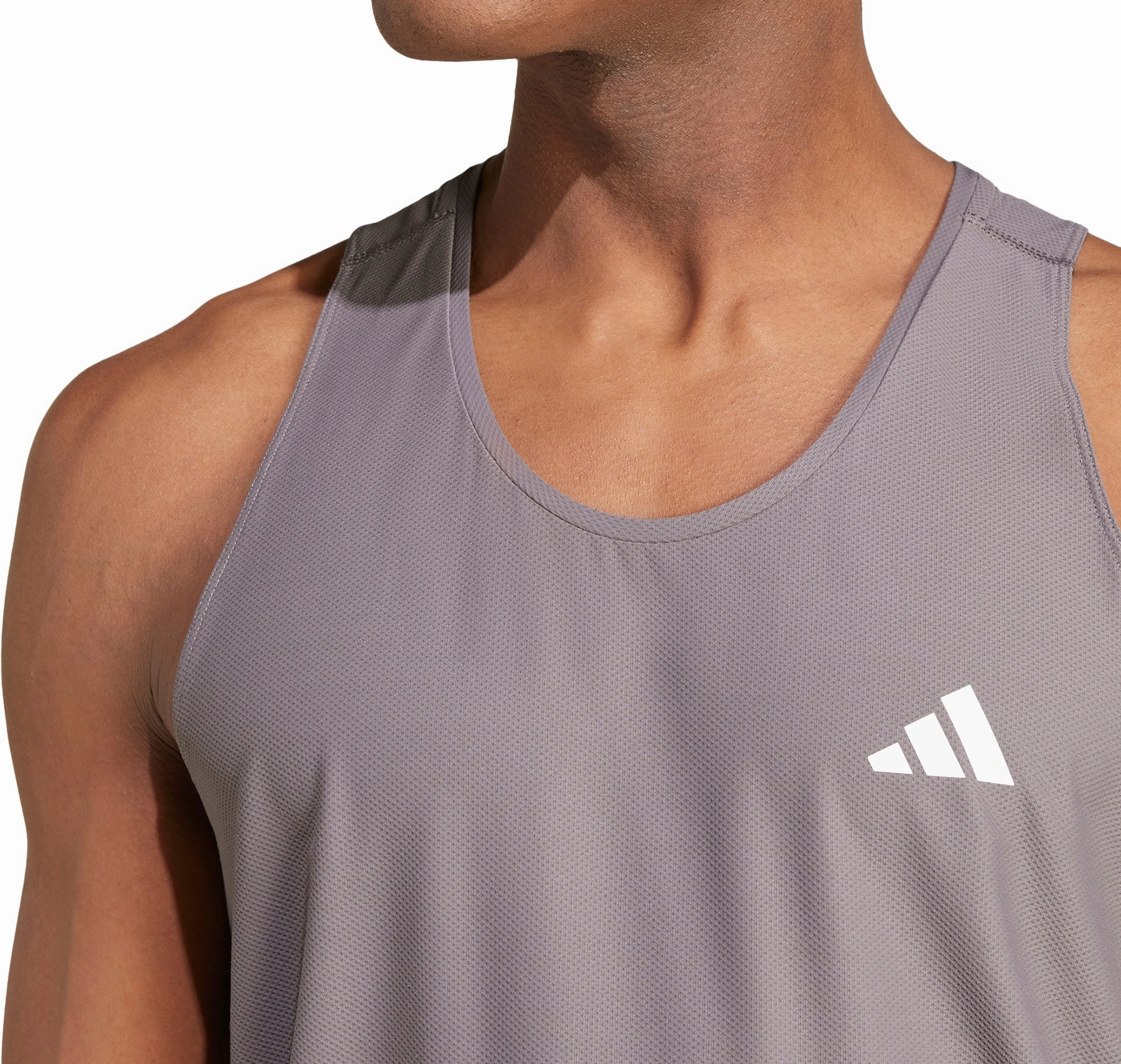 adidas Own The Run Mens Running Vest - Grey stretchability