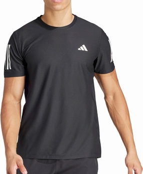 Light and Cozy Summer Wear adidas Own The Run Short Sleeve Mens Running Top - Black