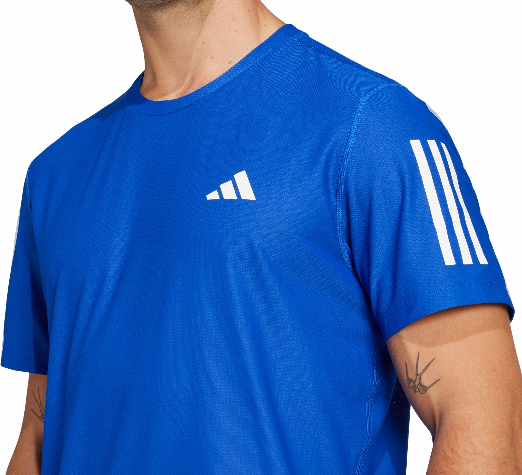 Holiday Trend adidas Own The Run Short Sleeve Mens Running Top - Blue