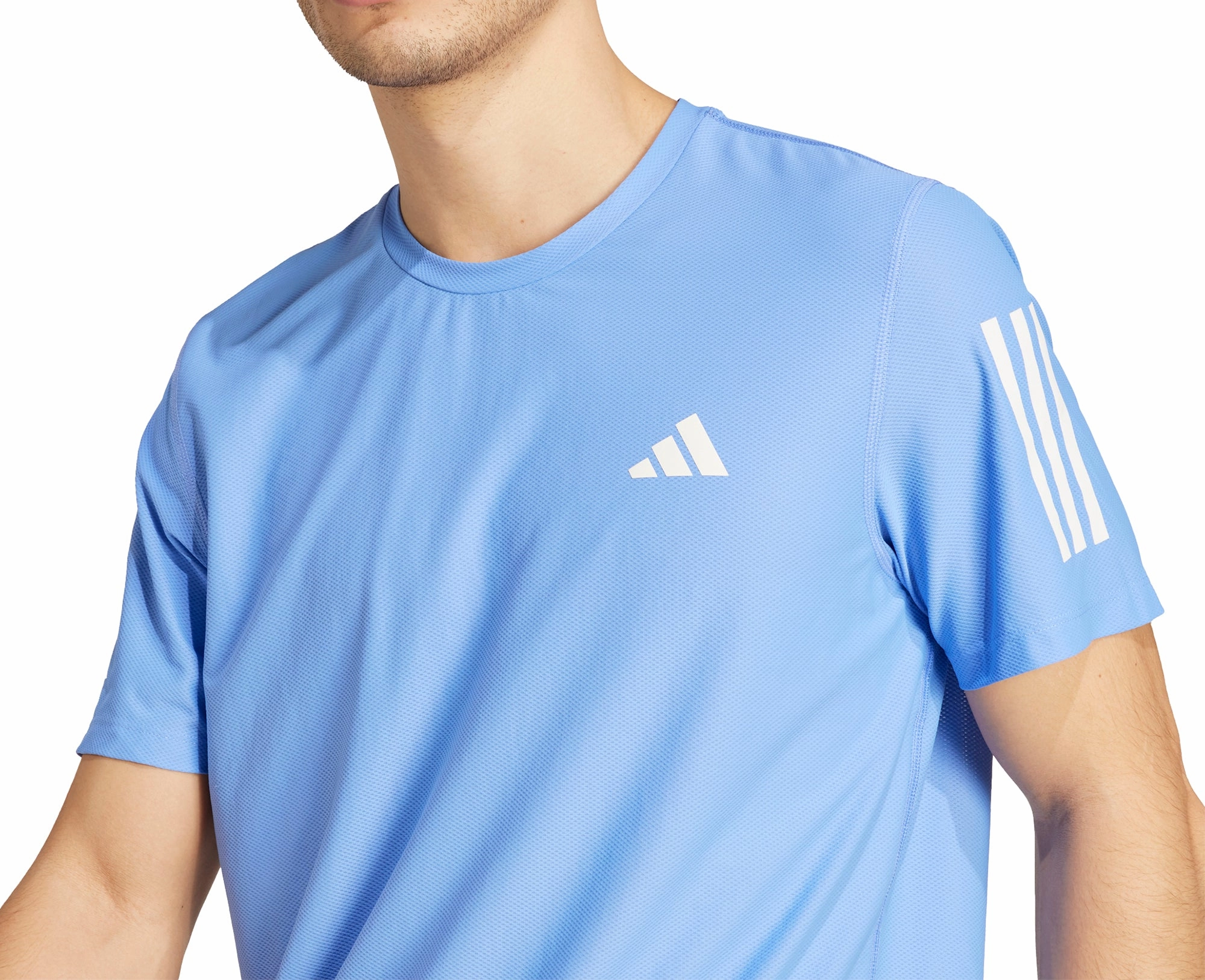 weekday wear adidas Own The Run Short Sleeve Mens Running Top - Blue