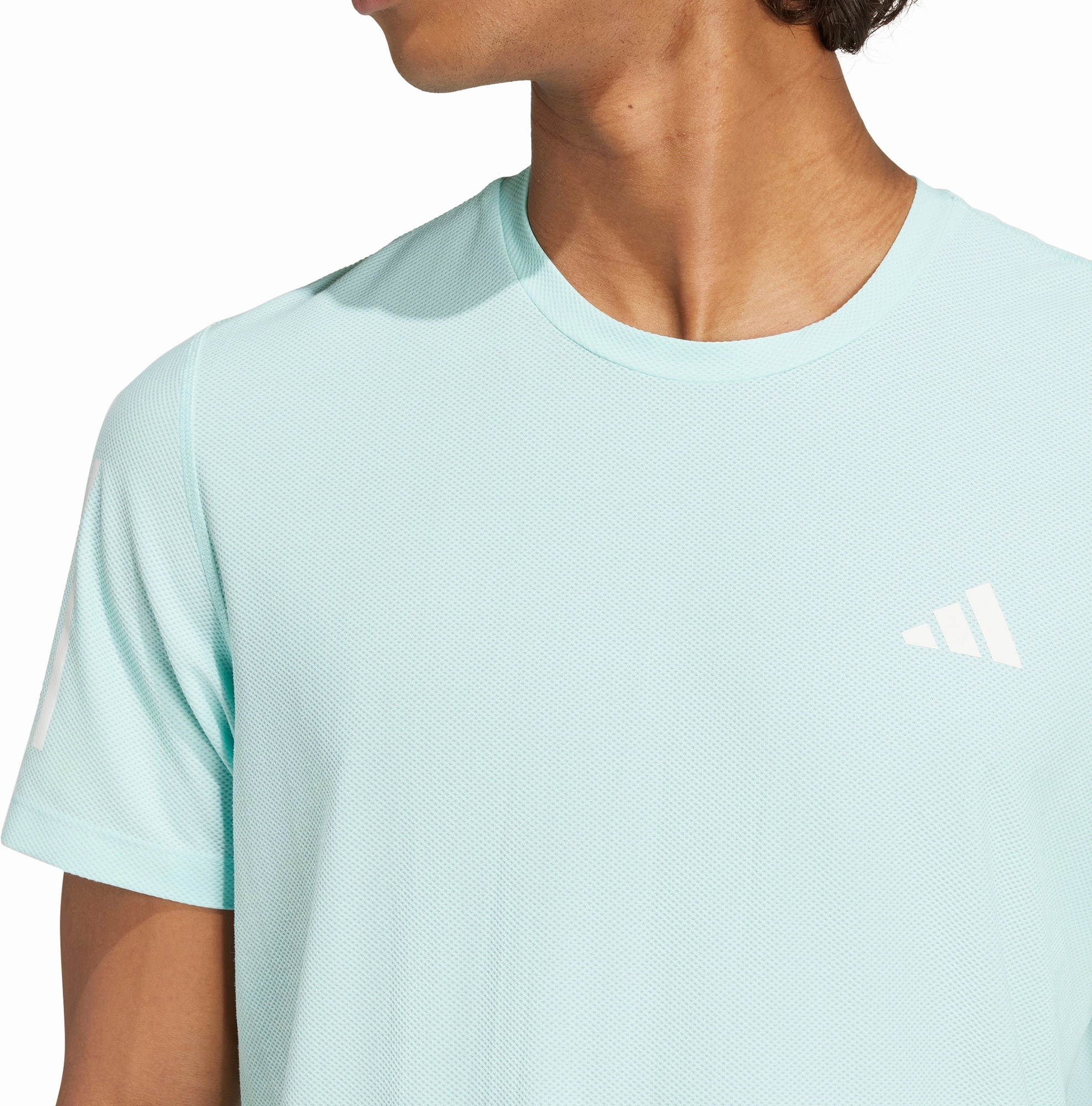 adidas Own The Run Short Sleeve Mens Running Top - Green Comfortable and Chic