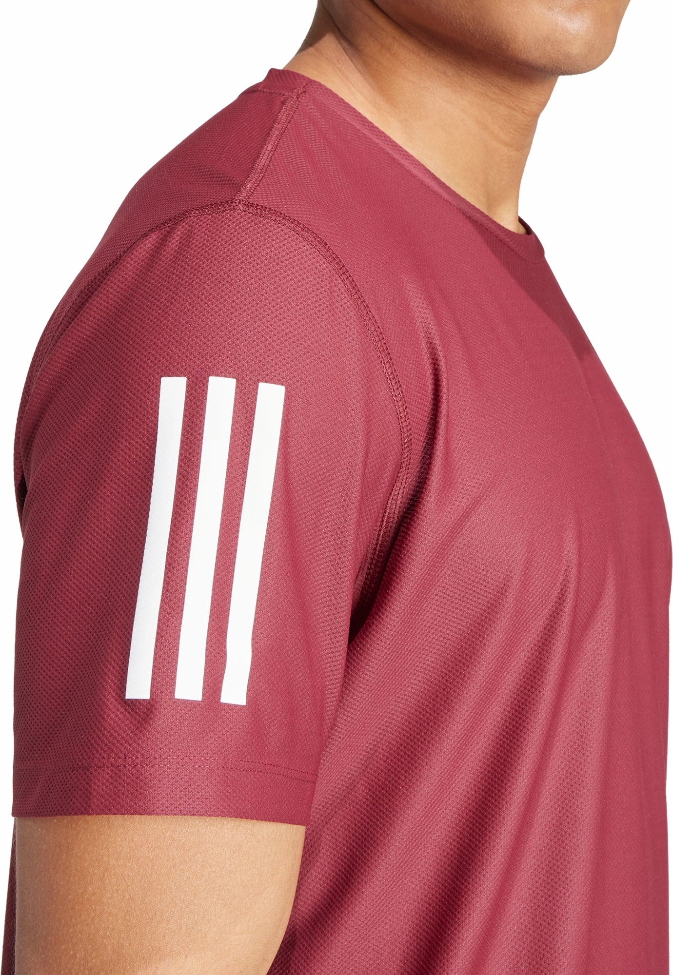 adidas Own The Run Short Sleeve Mens Running Top - Red Soft and Flexible
