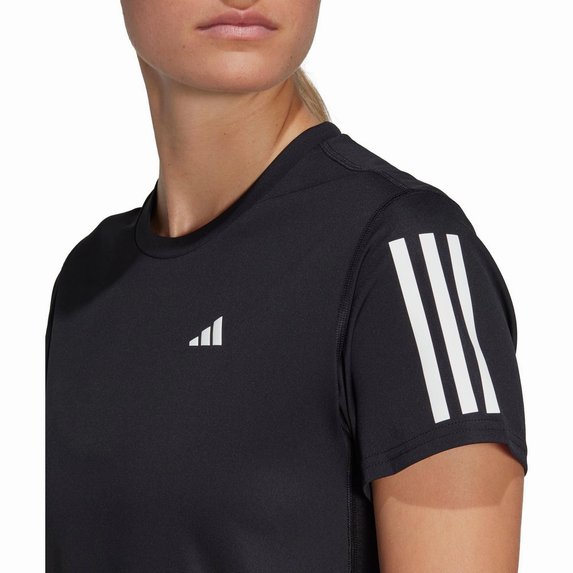 suitable for all genders adidas Own The Run Short Sleeve Womens Running Top - Black