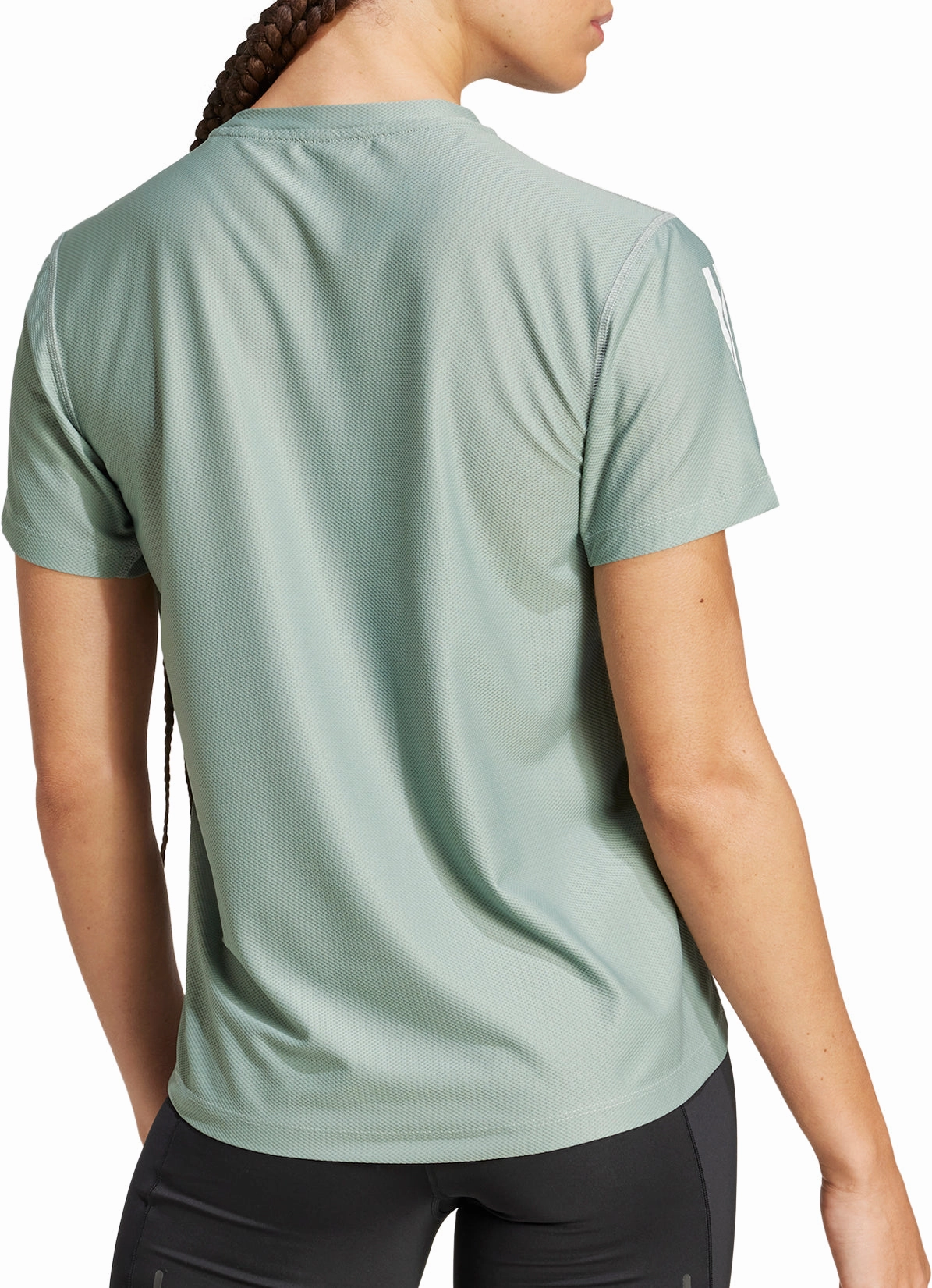 Basic Comfort adidas Own The Run Short Sleeve Womens Running Top - Green