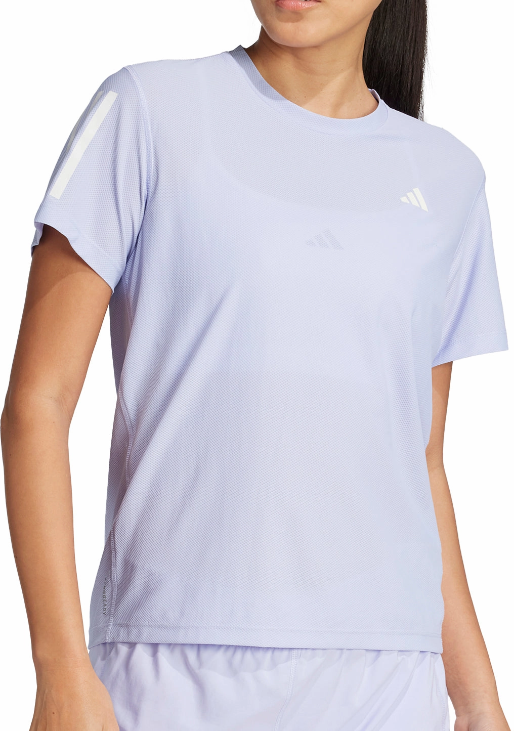 adidas Own The Run Short Sleeve Womens Running Top - Purple hiking clothes