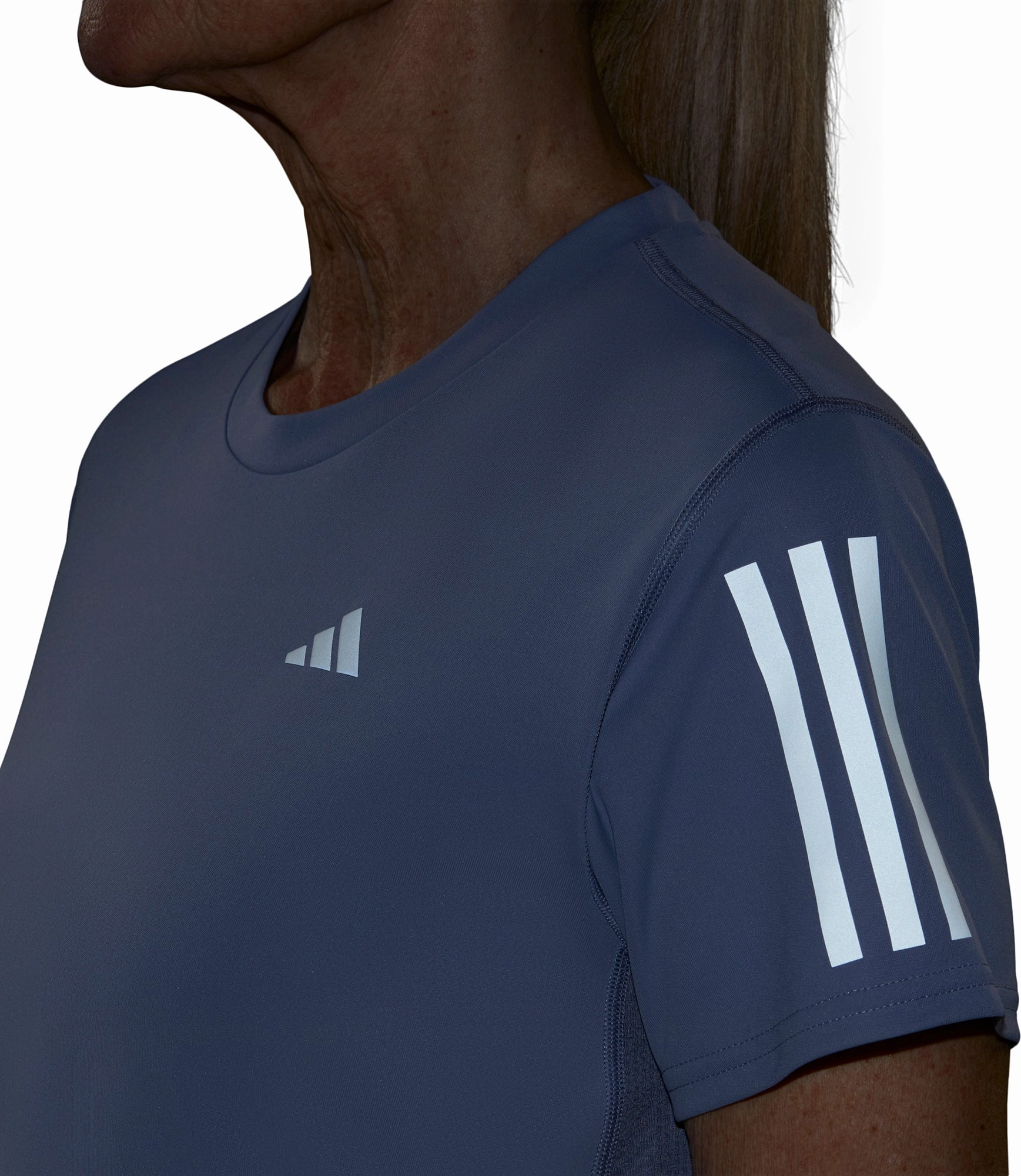 UVProtectionFinish adidas Own The Run Short Sleeve Womens Running Top - Purple