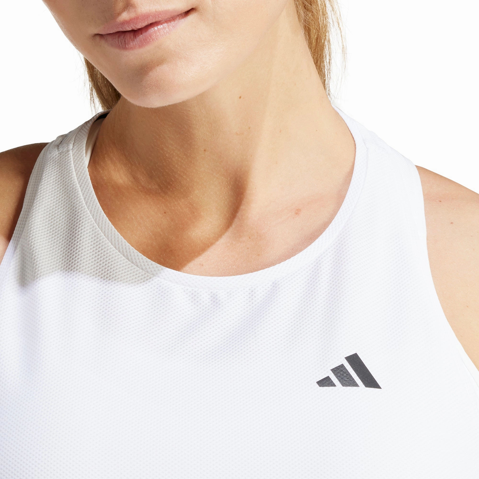 adidas Own The Run Womens Running Vest Tank Top - White Oversized classic clothing