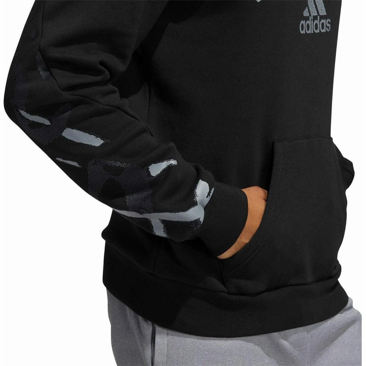adidas Reverse Retro Future Icons Graphic Mens Hoody - Black Sun Beam Love Energy