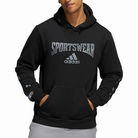 adidas Reverse Retro Future Icons Graphic Mens Hoody - Black Beach Ease