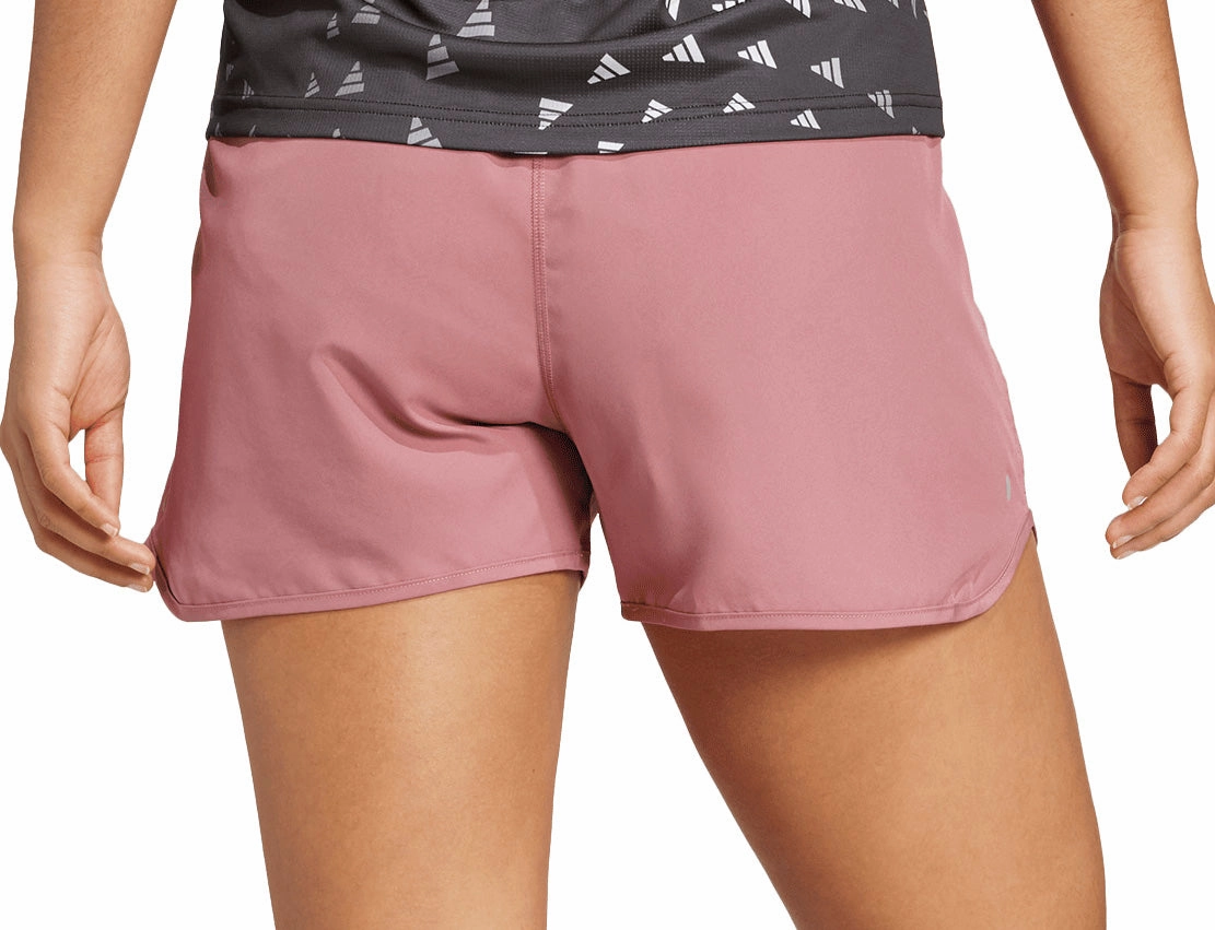 Eco friendly materials ElasticHem adidas Run It 3 Inch Womens Running Shorts - Pink