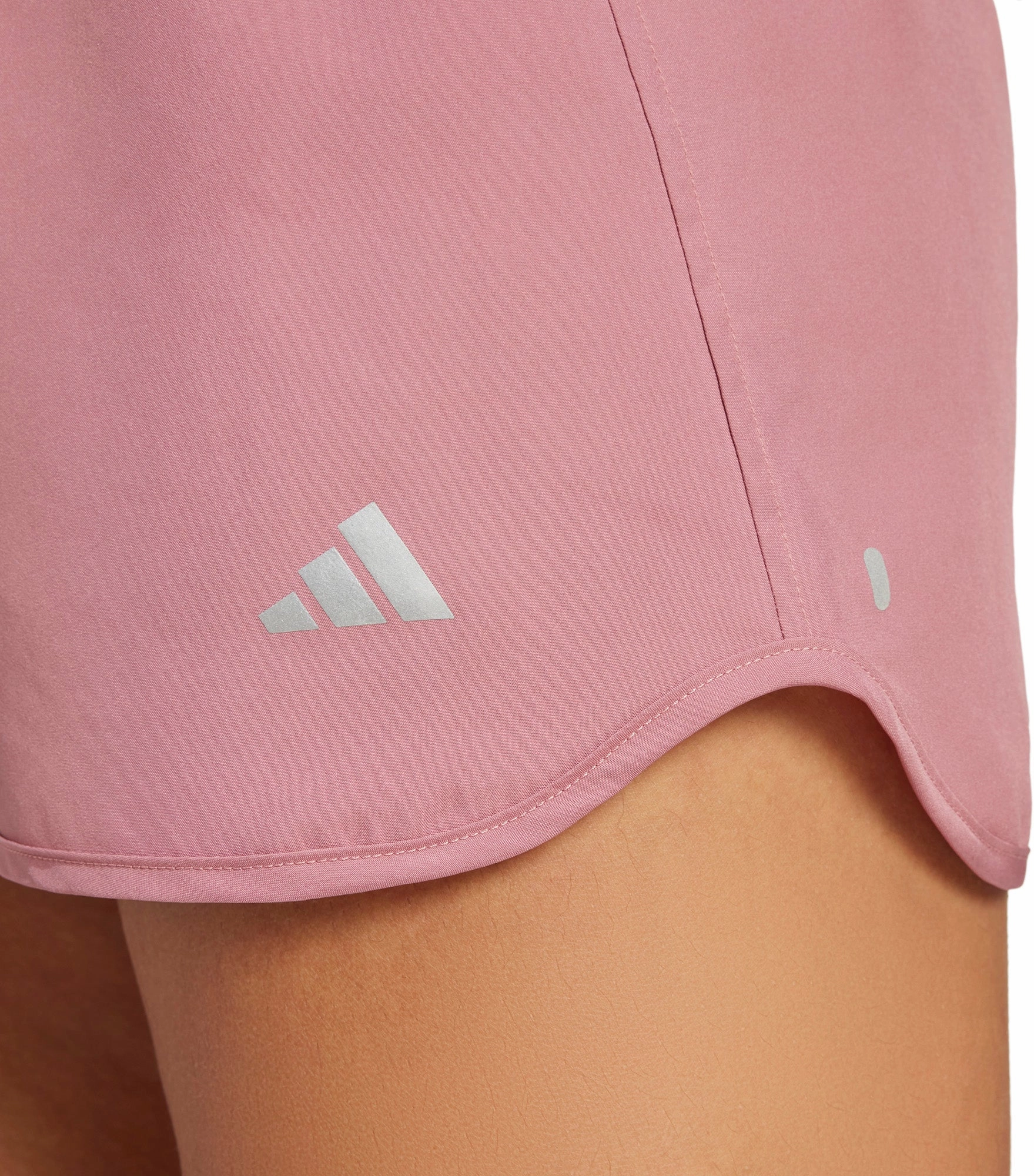 adidas Run It 3 Inch Womens Running Shorts - Pink dress shorts High-waisted