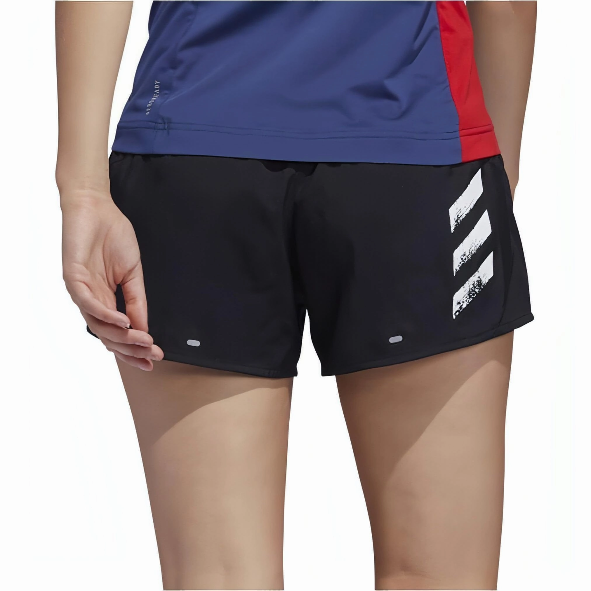adidas Run It 4 Inch Womens Running Shorts - Black warm tones Cargo Pockets
