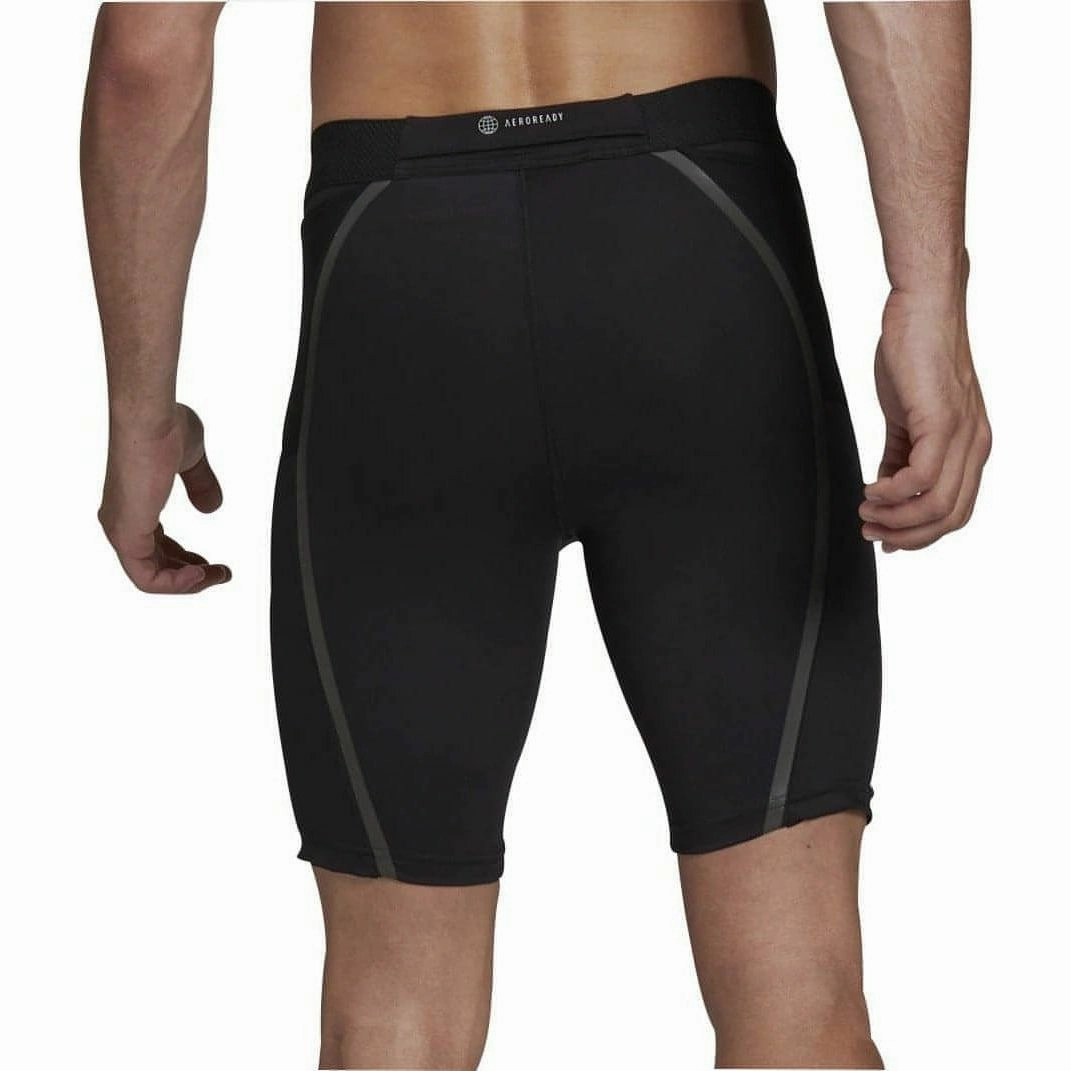 adidas Saturday Mens Short Running Tights - Black Hemmed