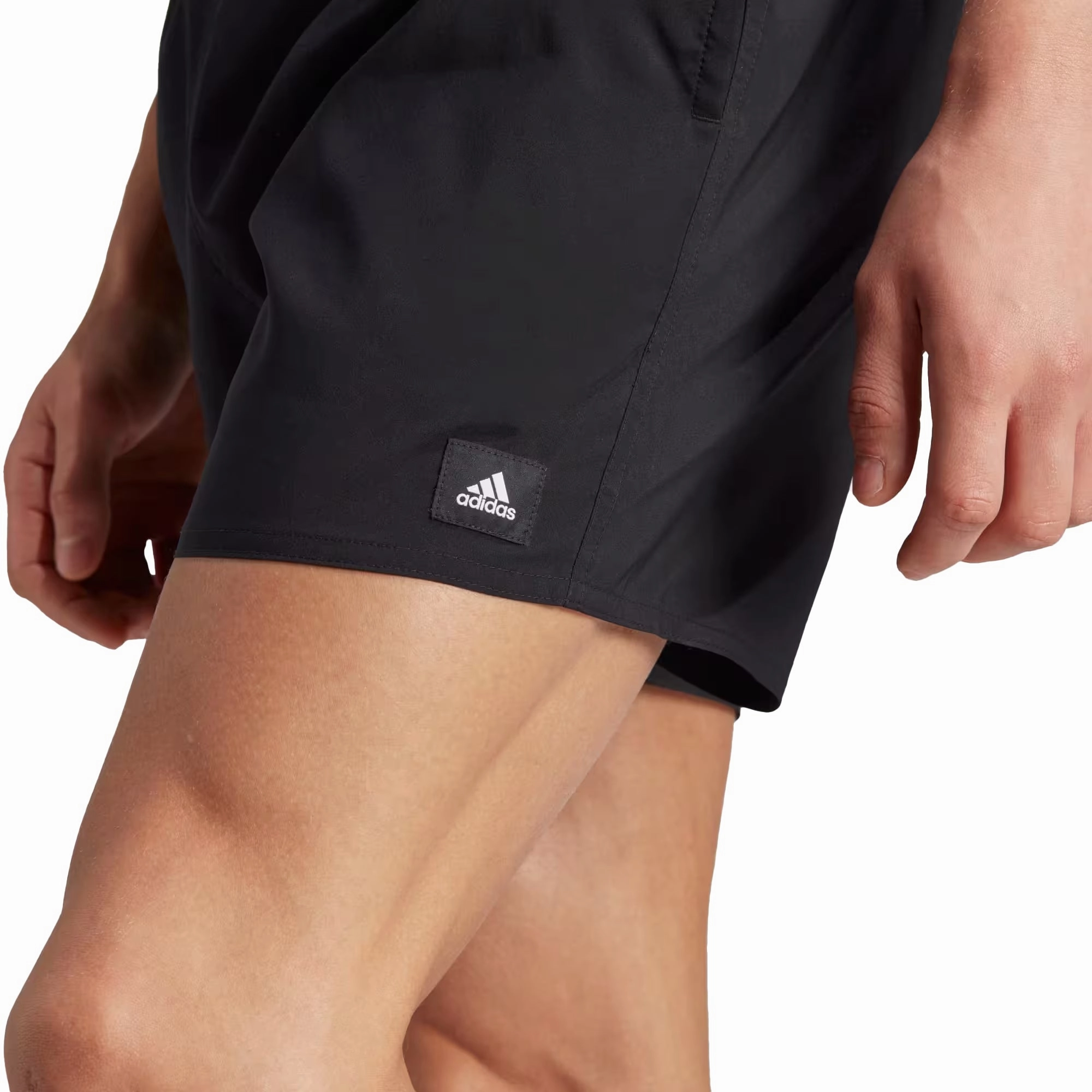 Abrasion Resistant Panels adidas Solid CLX Mens Swim Shorts - Black