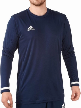 adidas T19 Long Sleeve Mens Training Top - Blue Rush Mode