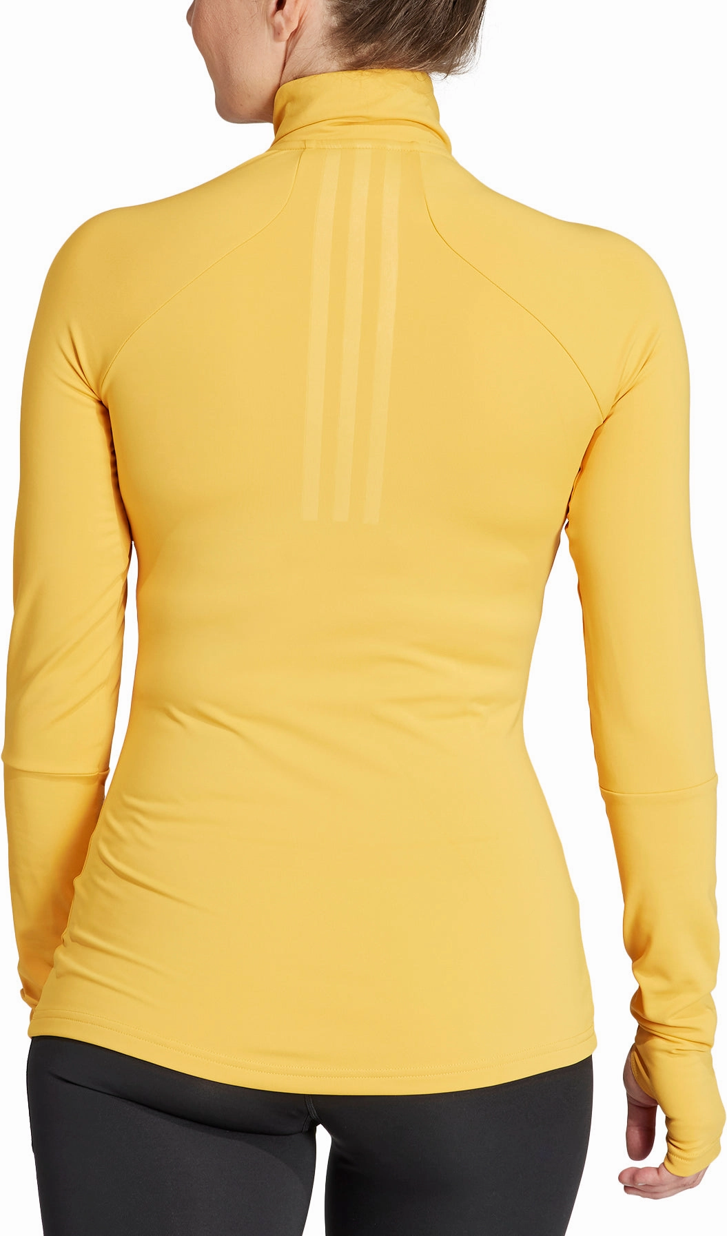 Flower anniversary adidas Tech-Fit COLD.RDY Half Zip Long Sleeve Womens Running Top - Yellow