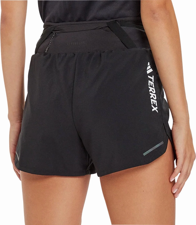 adidas Terrex Agravic 3 Inch Womens Running Shorts - Black Water Repellent Finish
