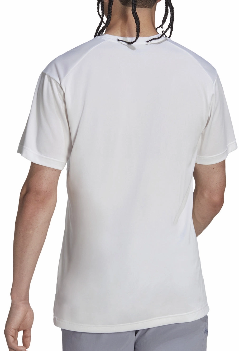 adidas Terrex Multi Short Sleeve Mens Running Top - White LowImpactDye Oversized Cut