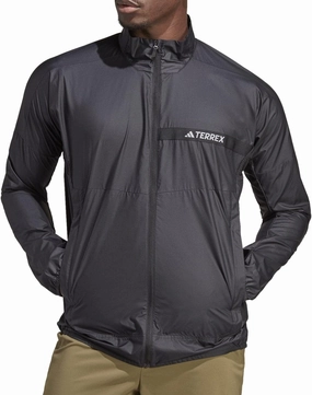 adidas Terrex Multi Wind Mens Running Jacket - Black Skinny Fit