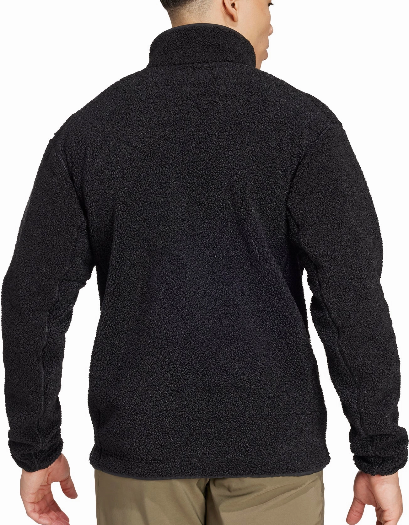 Ergonomic Seams Odor Resistant Lining adidas Terrex Xploric High Pile Fleece Mens Sweatshirt - Black