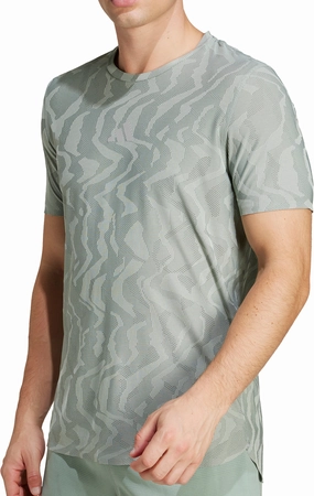 adidas Ultimate Engineered ClimaCool  Short Sleeve Mens Running Top - Green Comfort Design Timeless Top