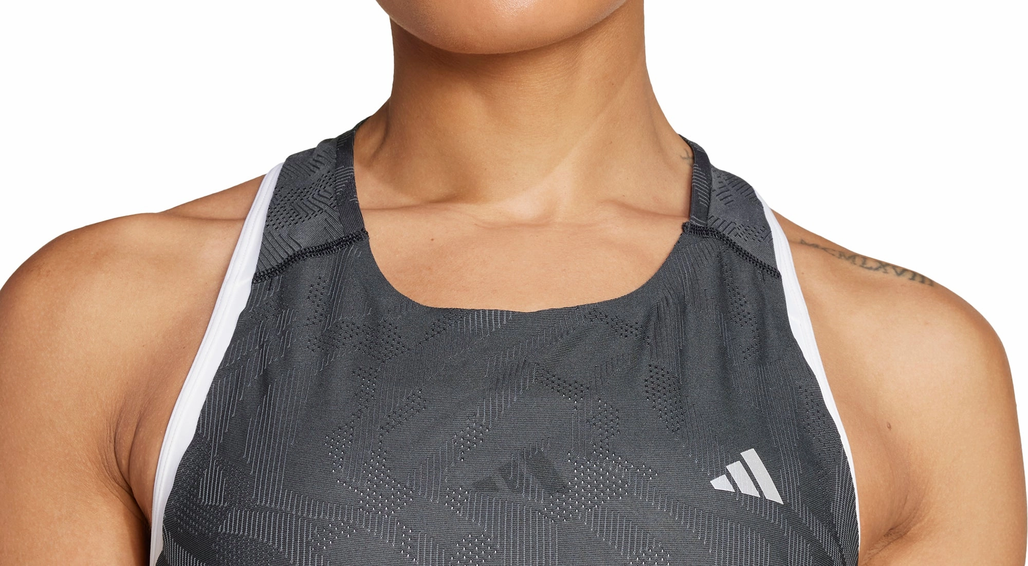 winter clothing adidas Ultimate HEAT.RDY Engineered Womens Running Vest Tank Top - Grey