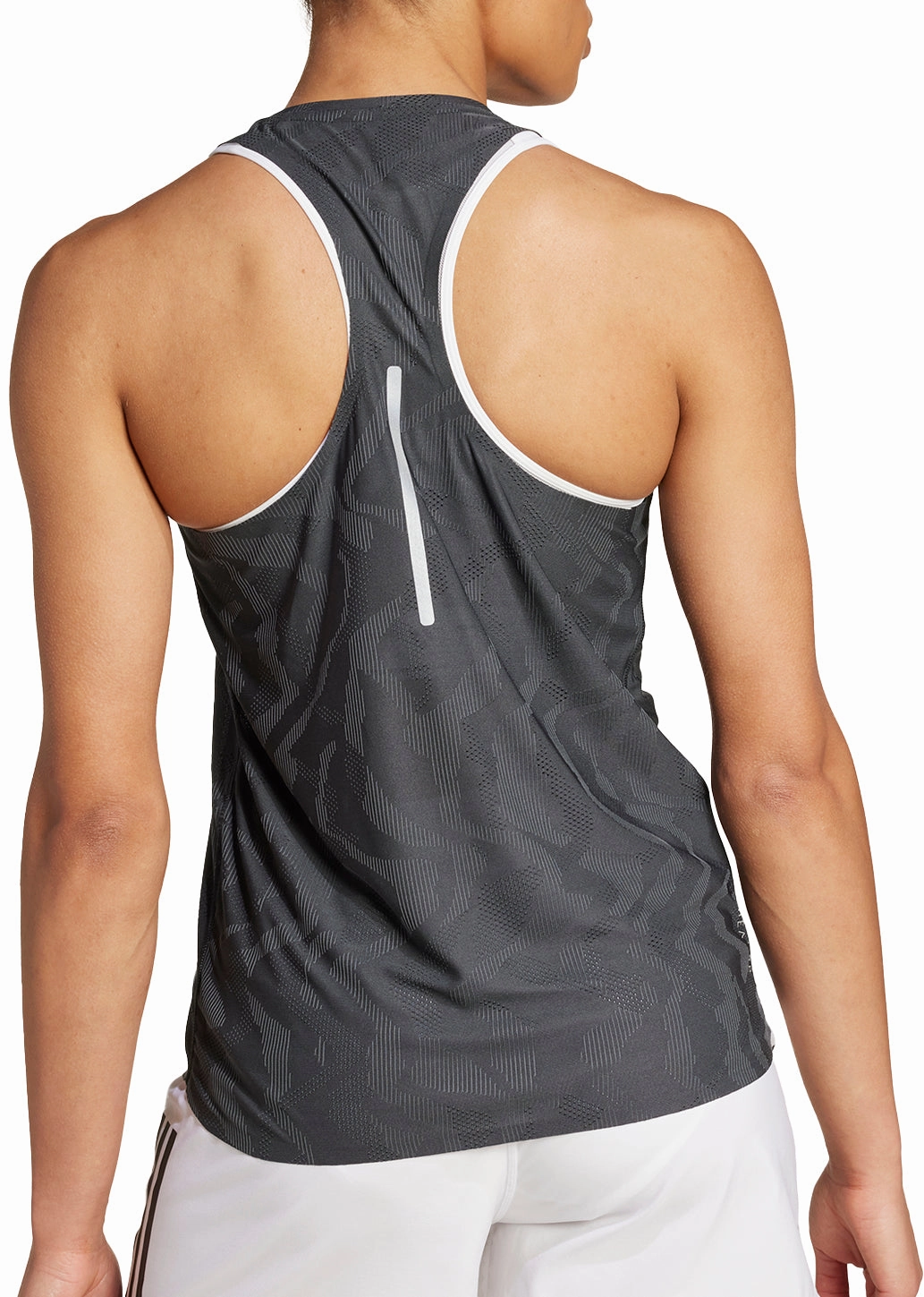 adidas Ultimate HEAT.RDY Engineered Womens Running Vest Tank Top - Grey Universal Fit System