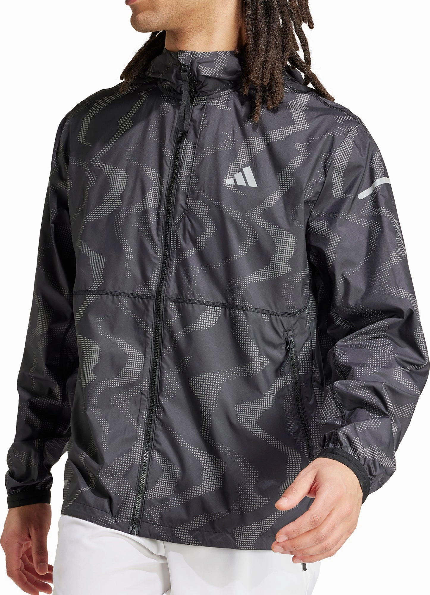 Multi Directional Flex adidas Ultimate WIND.RDY Mens Running Jacket - Black