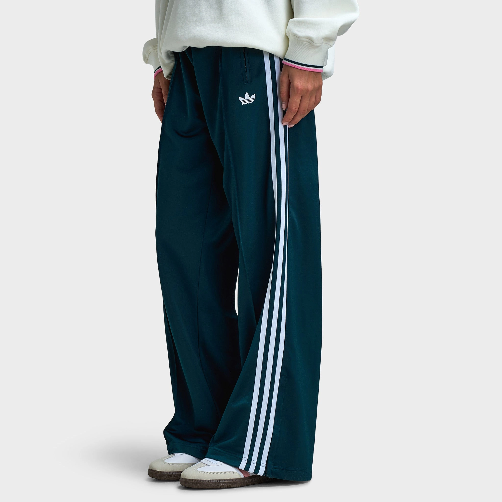 Fairy Core Quick Core adidas Women's Adicolor Classic Firebird Loose Trackpants Aurora Ivy / White