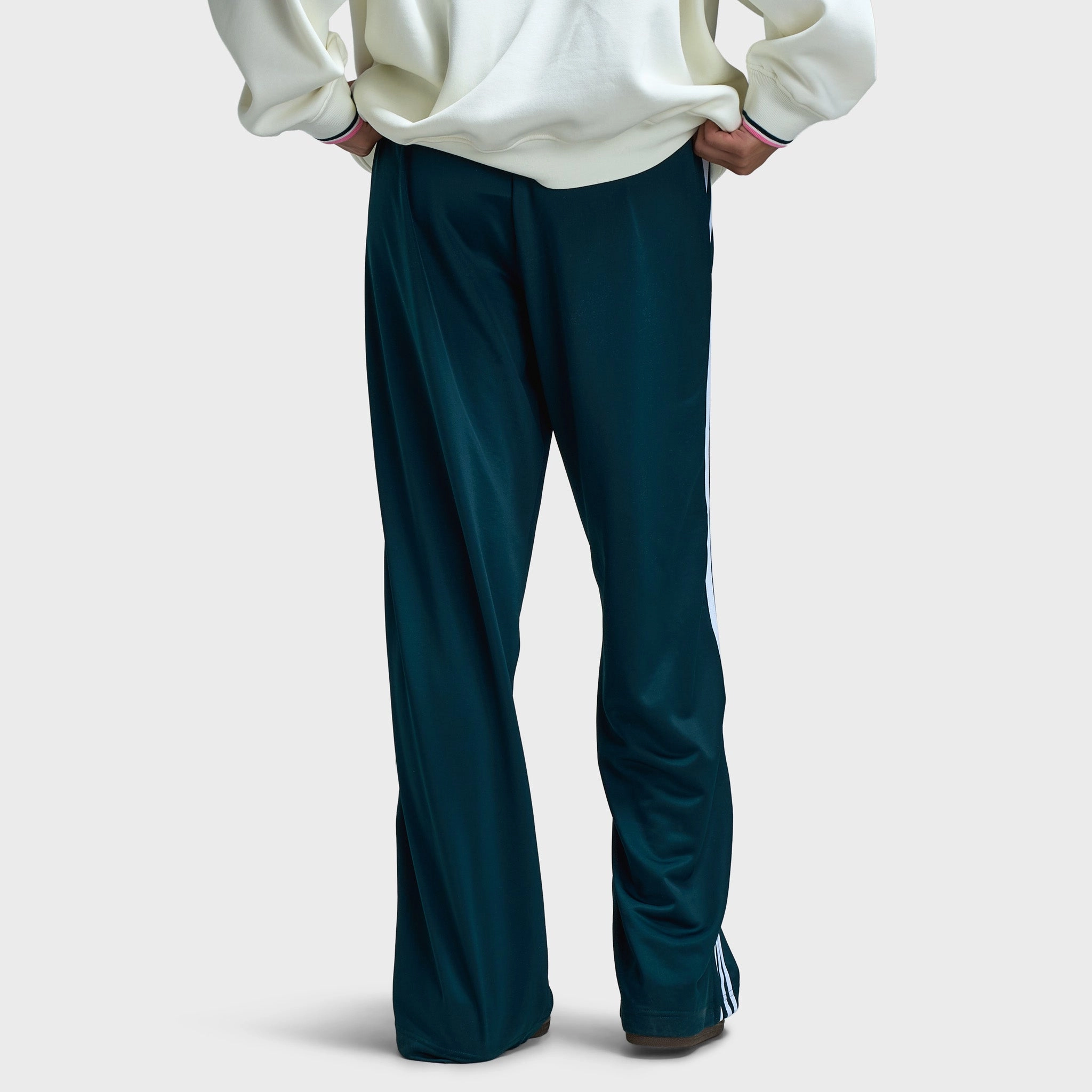 Tight Net Collapsible Hood adidas Women's Adicolor Classic Firebird Loose Trackpants Aurora Ivy / White