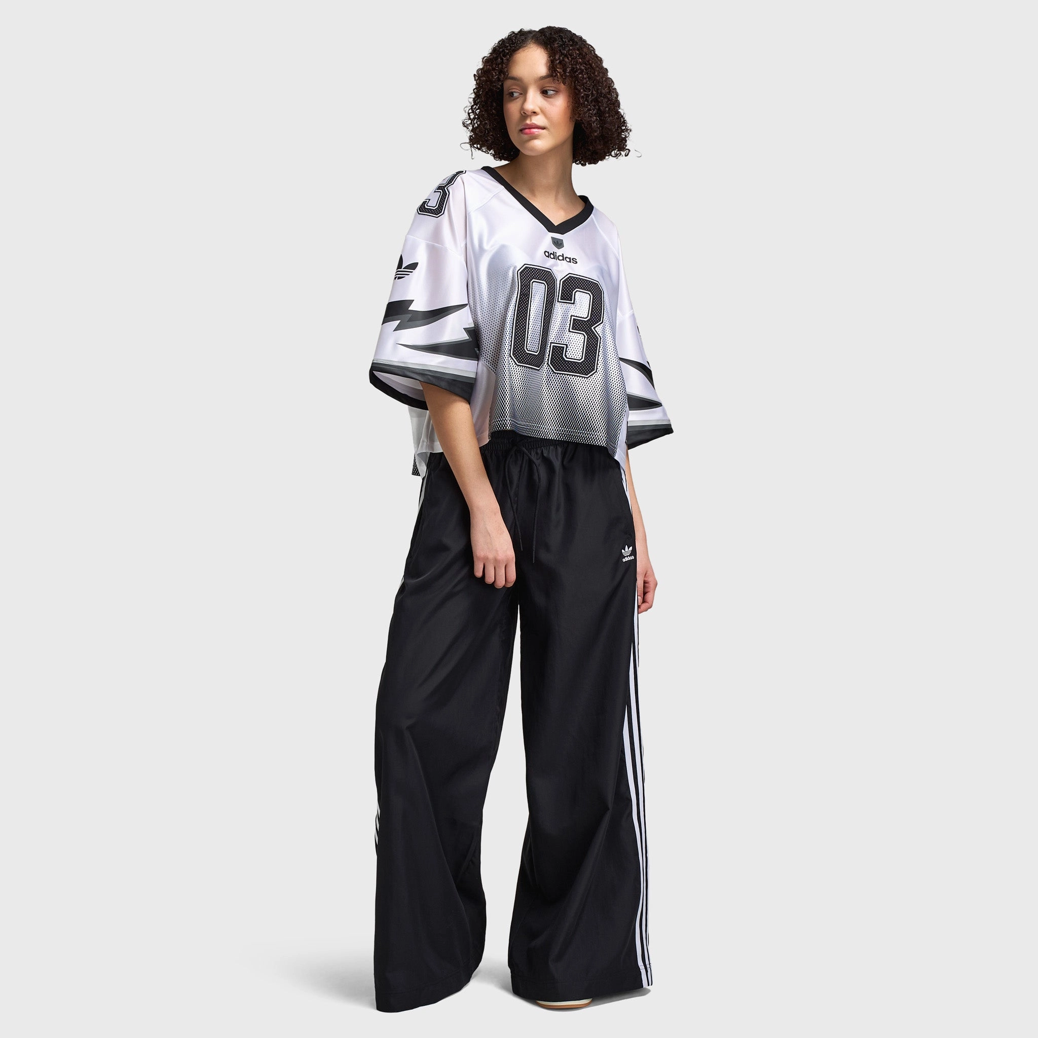 adidas Women's Adilenium Season 3 Graphic Jersey / White Premium Cotton Blend Light Design