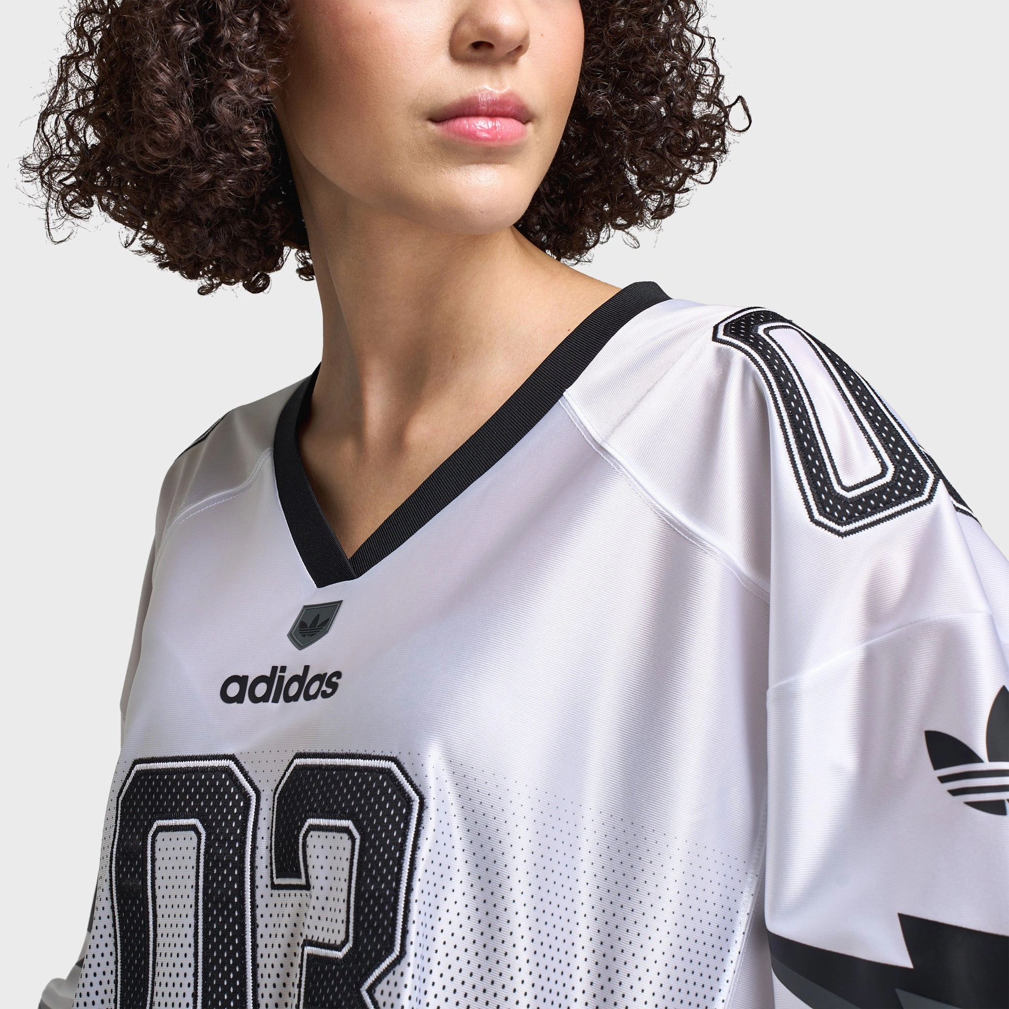 adidas Women's Adilenium Season 3 Graphic Jersey / White Fresh Trend Everyday Layering