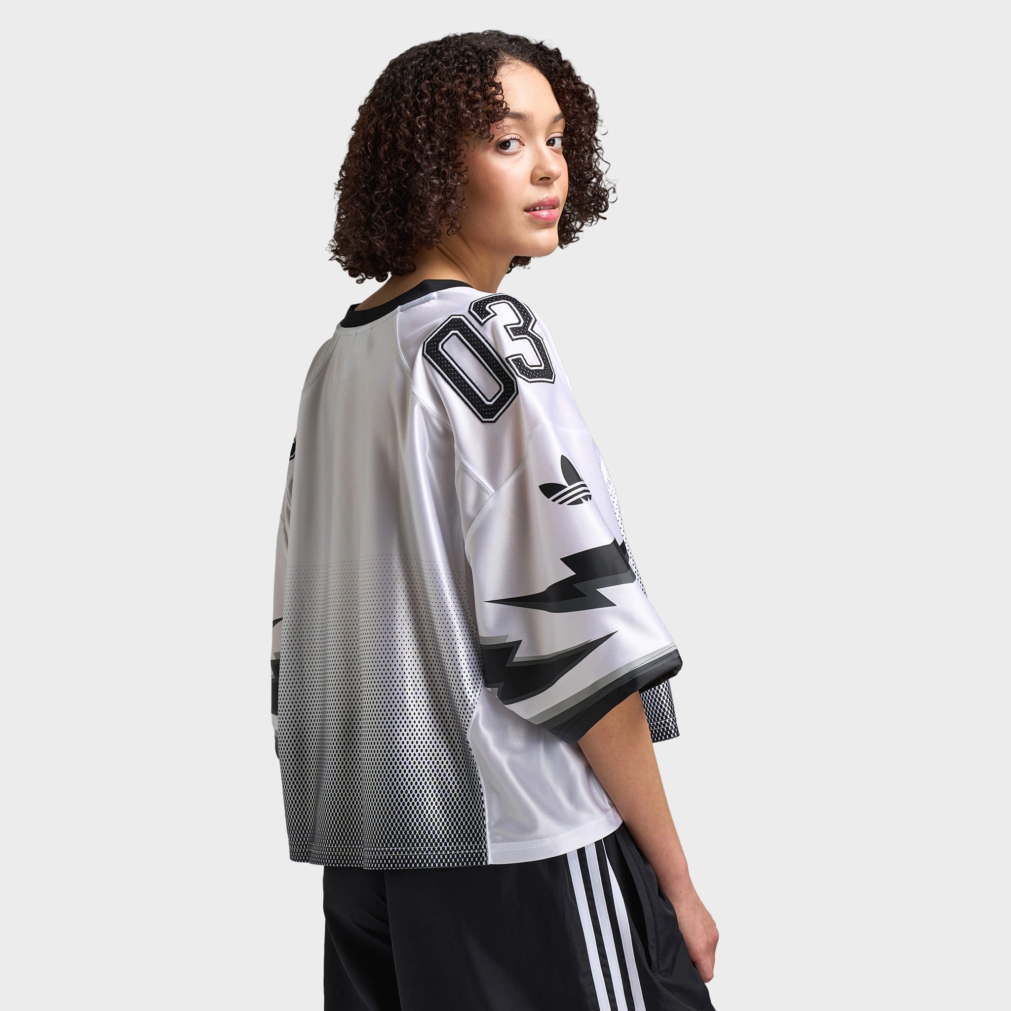 adidas Women's Adilenium Season 3 Graphic Jersey / White FadeResistantPrint Weekend Comfort Style
