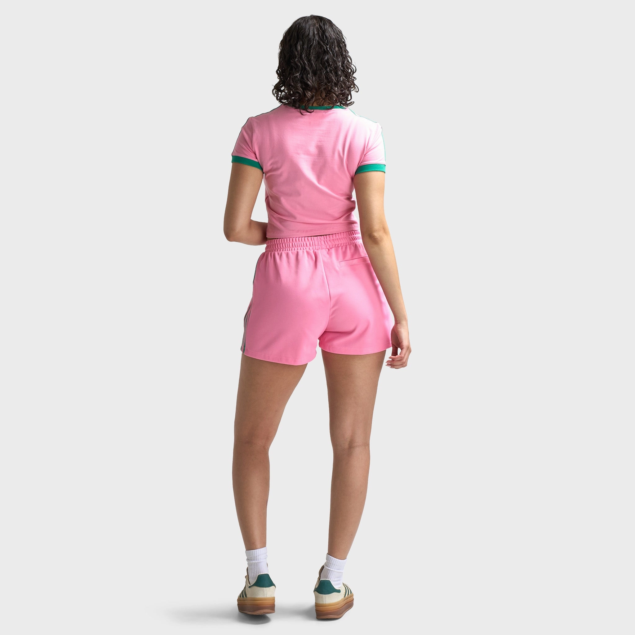 Adidas Women's Baby Tee Bliss Pink / Semi Court Green Limited Edition