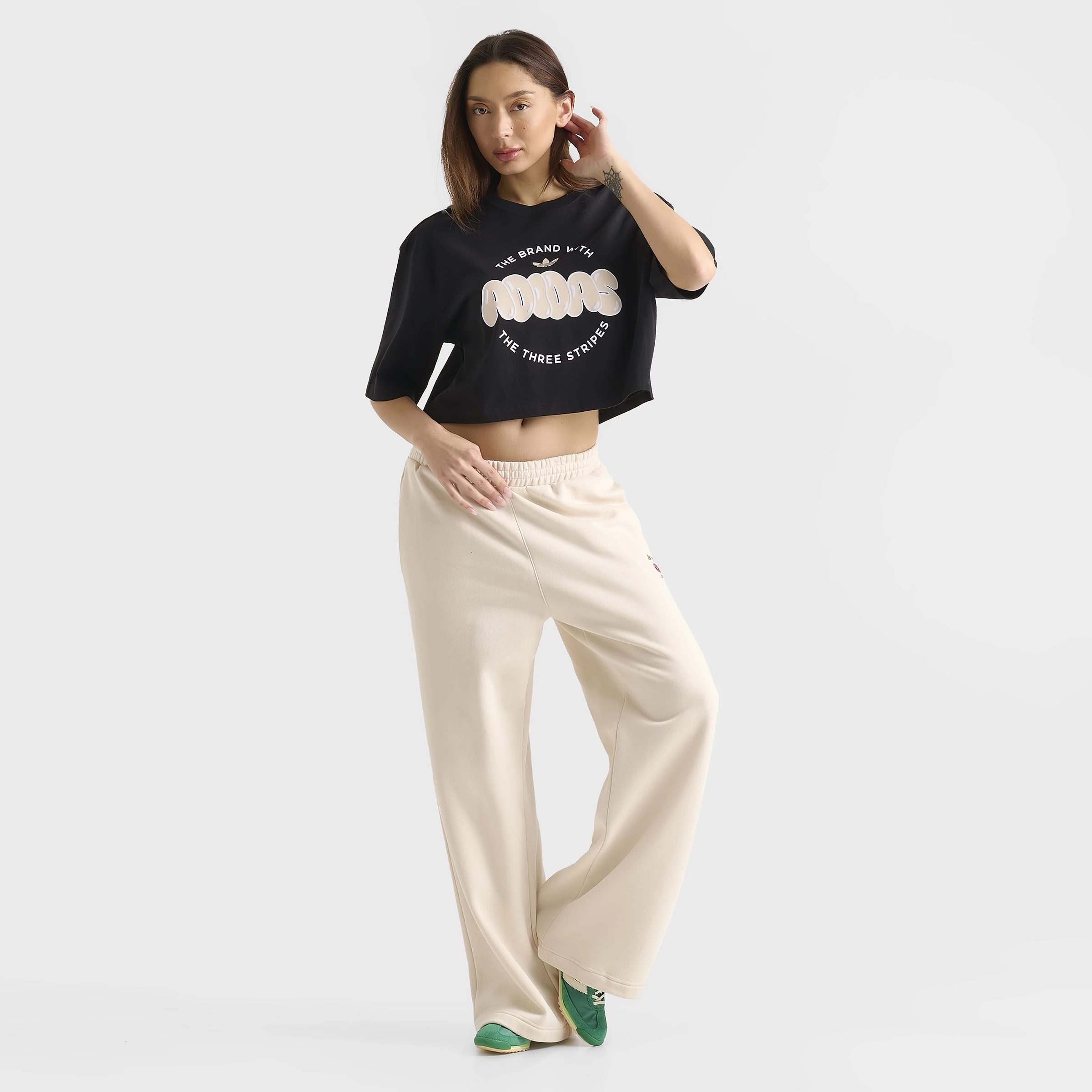 adidas Women's Essentials Crop Tee / Black Easy-to-Match