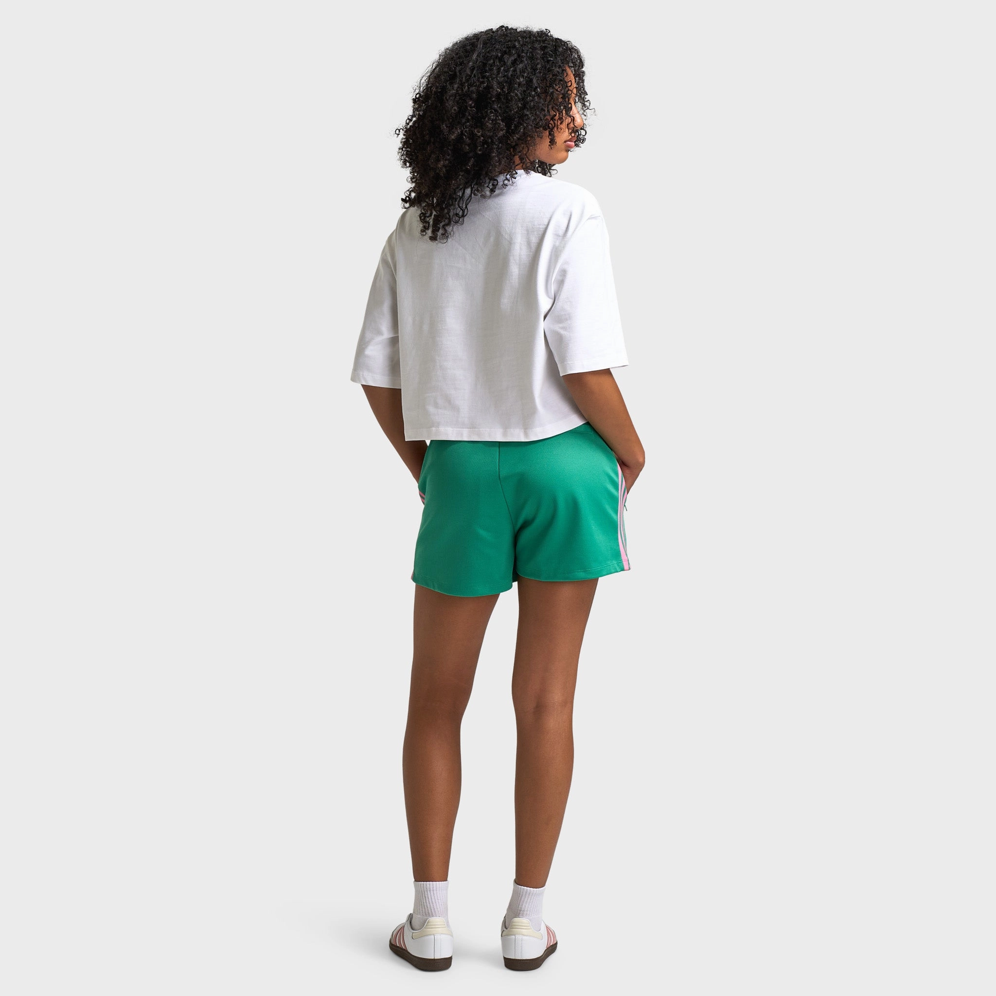 Thermal Regulating Layer Fashion-Forward Look adidas Women's Essentials Crop Tee / White