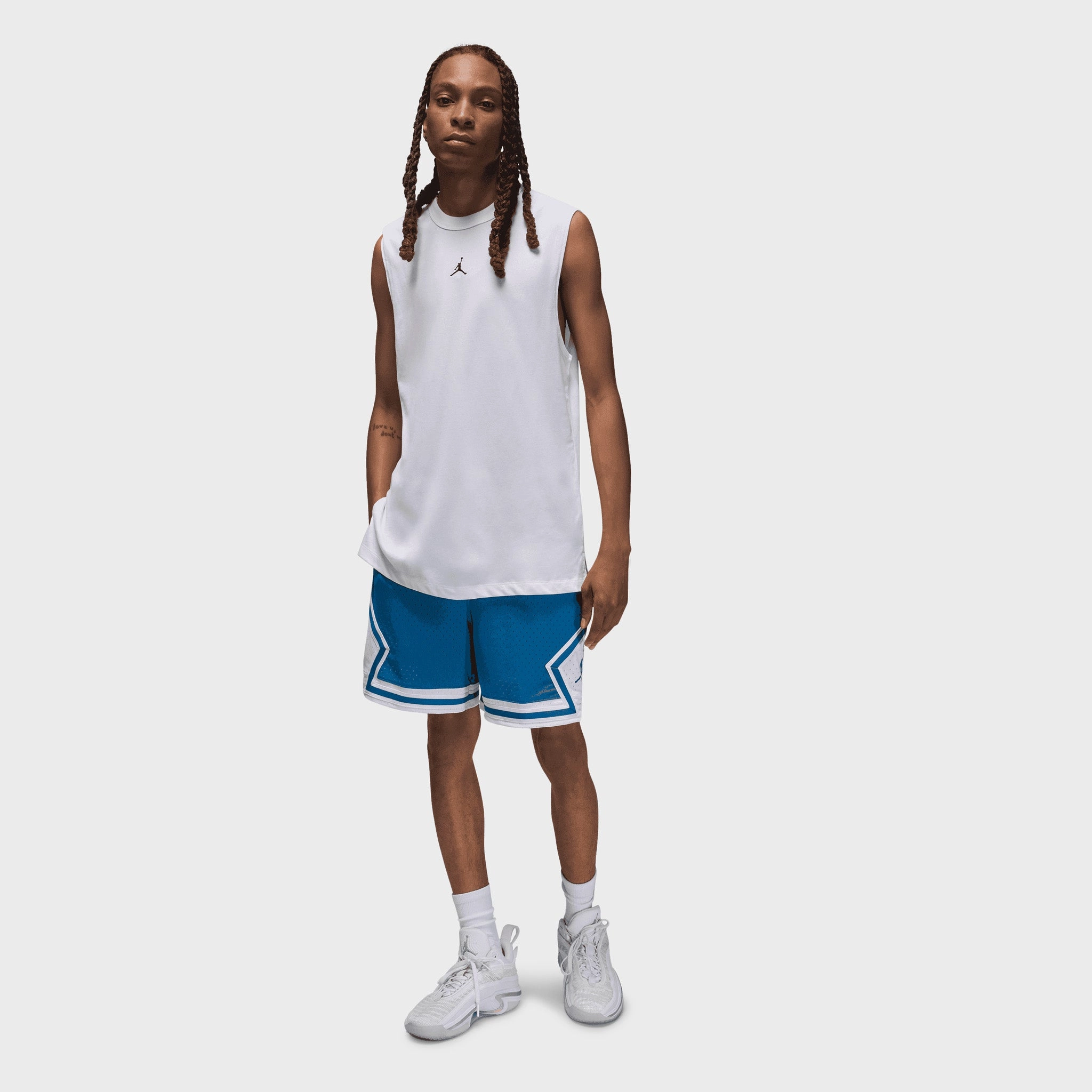 Jordan Sport Dri-FIT Sleeveless T-Shirt White / Black disaster relief