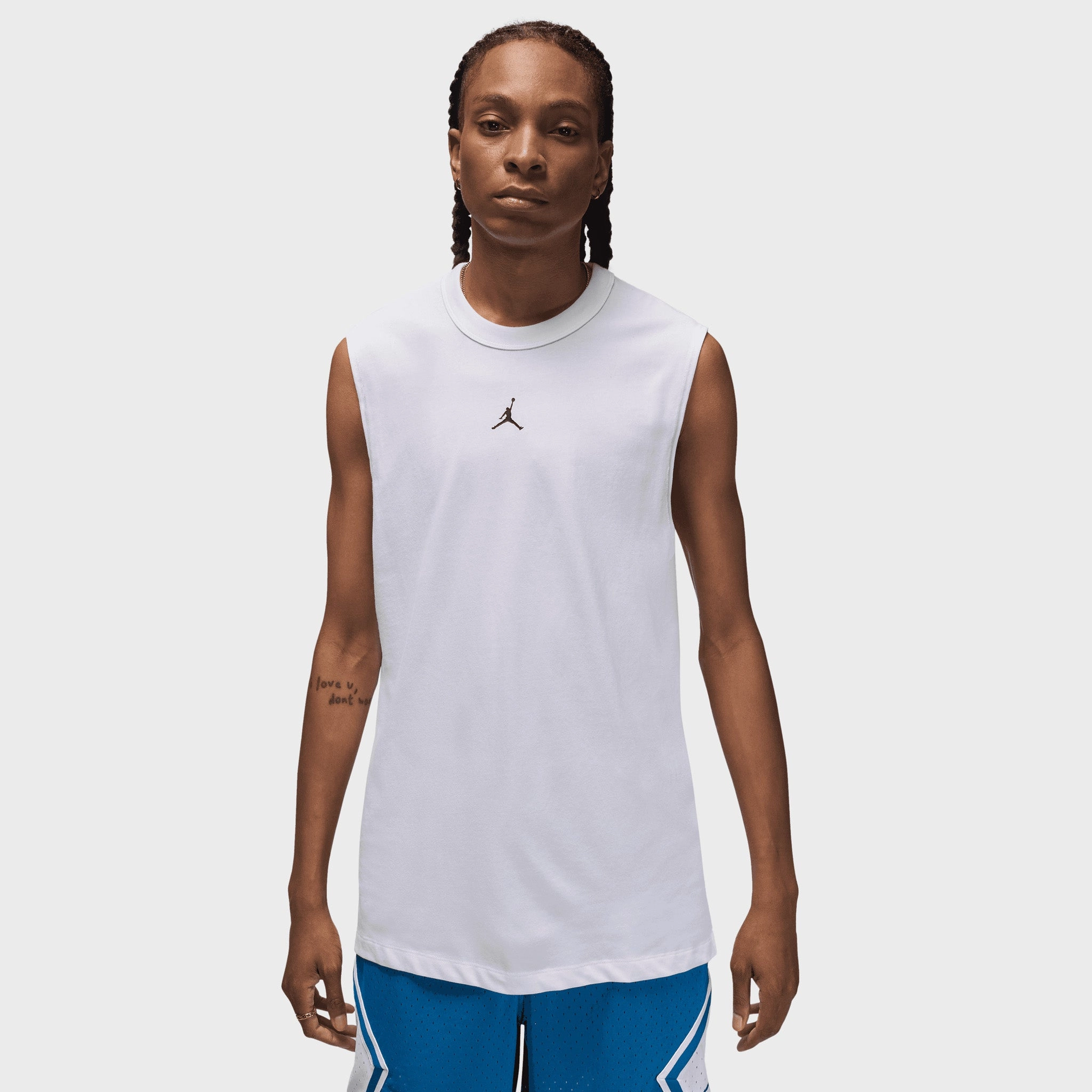 Jordan Sport Dri-FIT Sleeveless T-Shirt White / Black Outdoor Lightness AntiPilling Surface