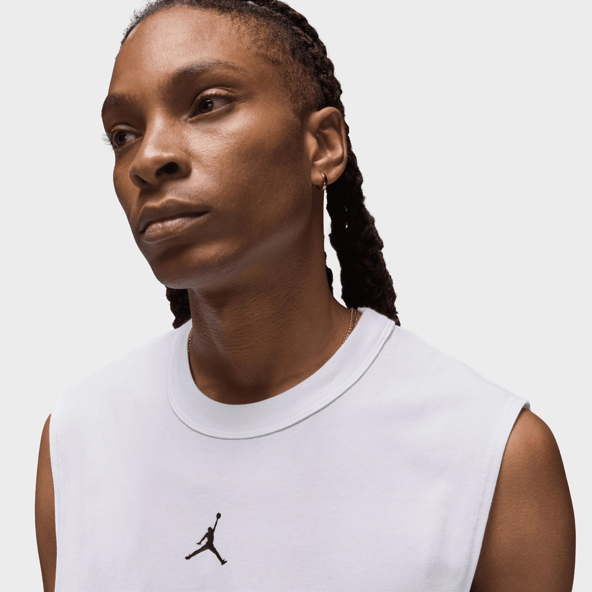 Jordan Sport Dri-FIT Sleeveless T-Shirt White / Black Soft Fresh Flexi Stretch Material