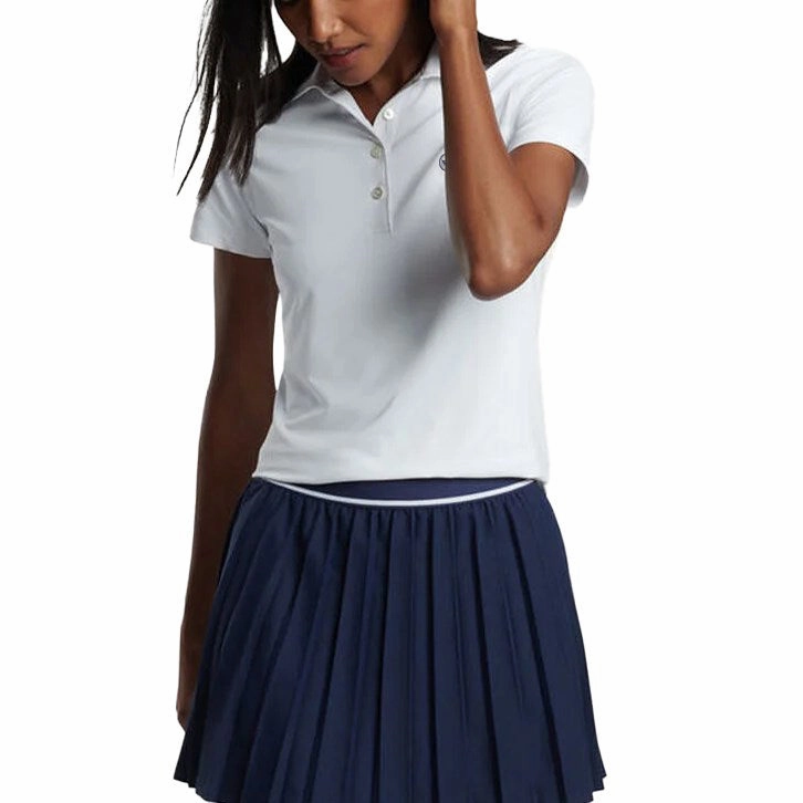 Team Uniform Peter Millar Women's Performance Stretch Jersey Golf Shirt - White