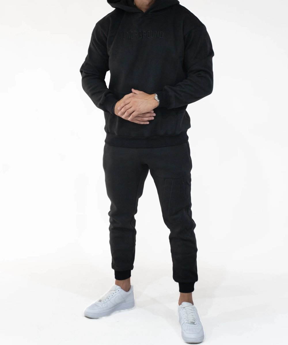 DoubleLayeredEdging AntimicrobialCoating UNDRGROUND ??Moving In Silence?? Trackpants (Black)