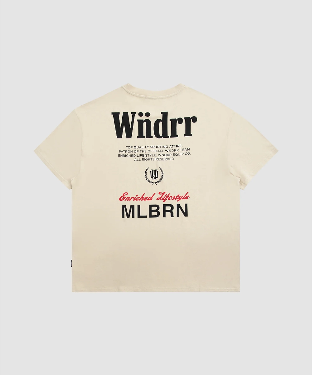 WNDRR Archive SMU Box Fit Tee (Tan) Vintage Soul